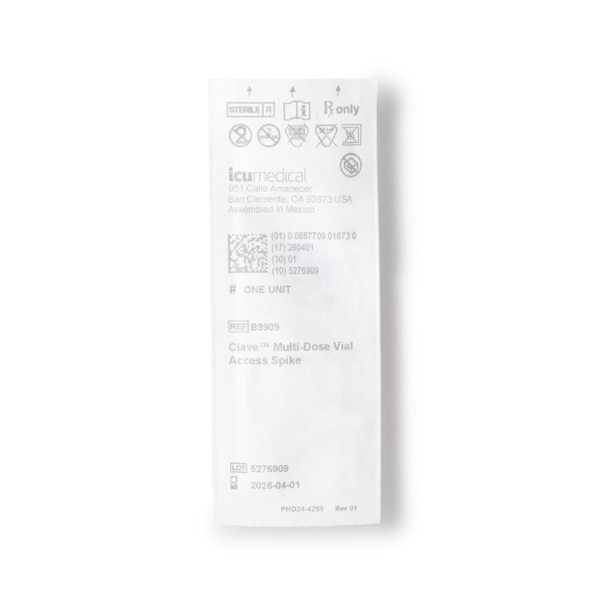 ICU Medical - B9909 Bravo24® Multi-Dose Vial Access Spike