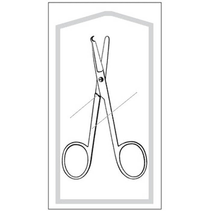 Sklar - 96-2596 Stitch Scissors Econo Sterile™ Spencer-Littauer 4-1/2 Inch Length Floor / Office Grade Pakistani Stainless Steel Sterile Finger Ring Handle Straight Blunt Tip / Blunt Tip