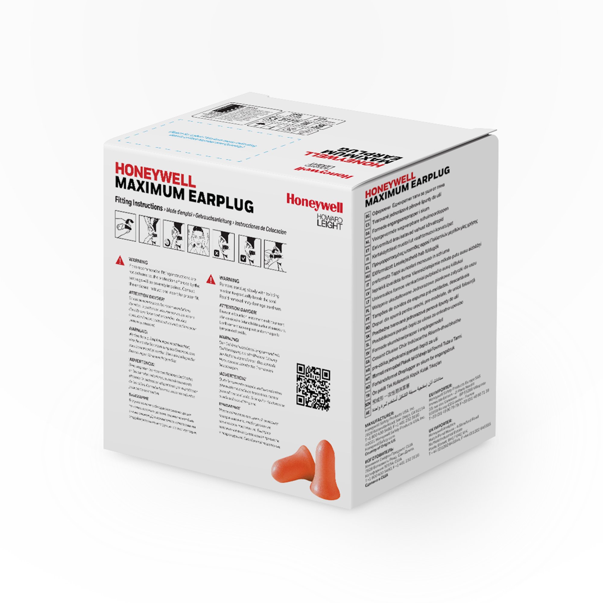 West Chester Protective Gear MXM-1 - Howard Leight by Honeywell Maximum Disposable Foam Earplugs - 1/Box, 10/Case