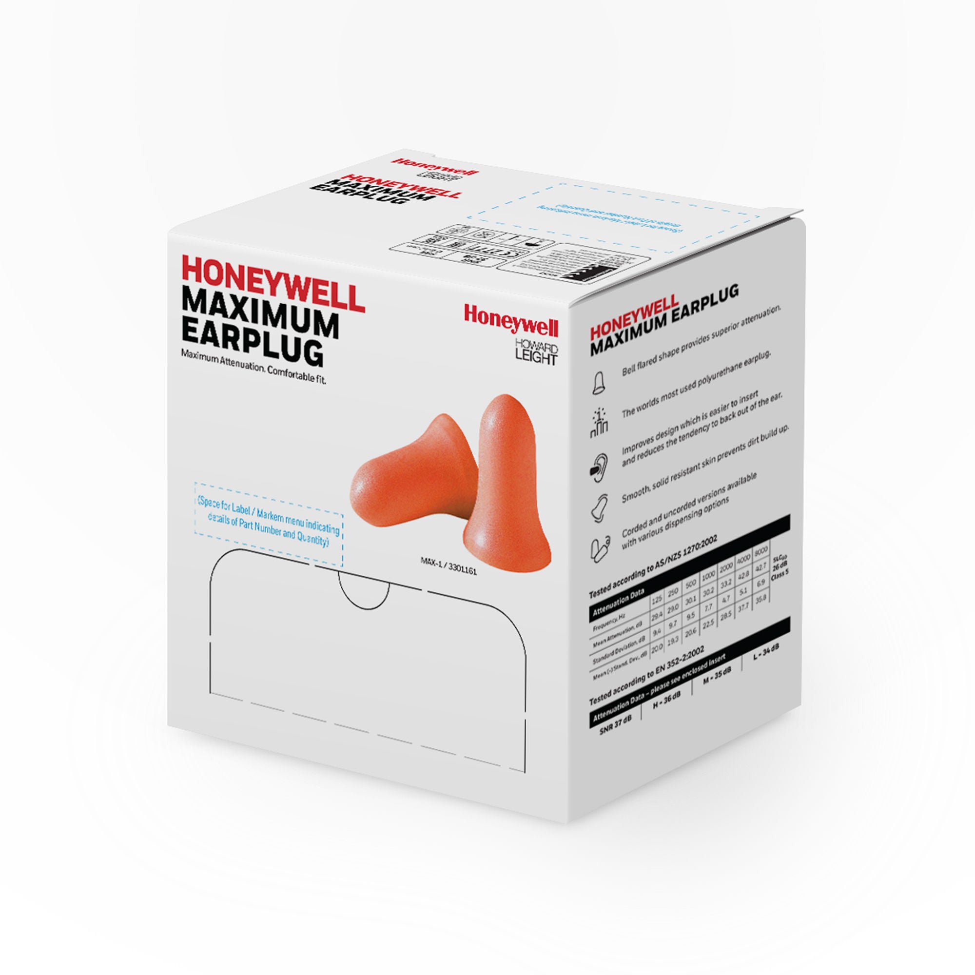 West Chester Protective Gear - MXM-1 Howard Leight by Honeywell Maximum Disposable Foam Earplugs