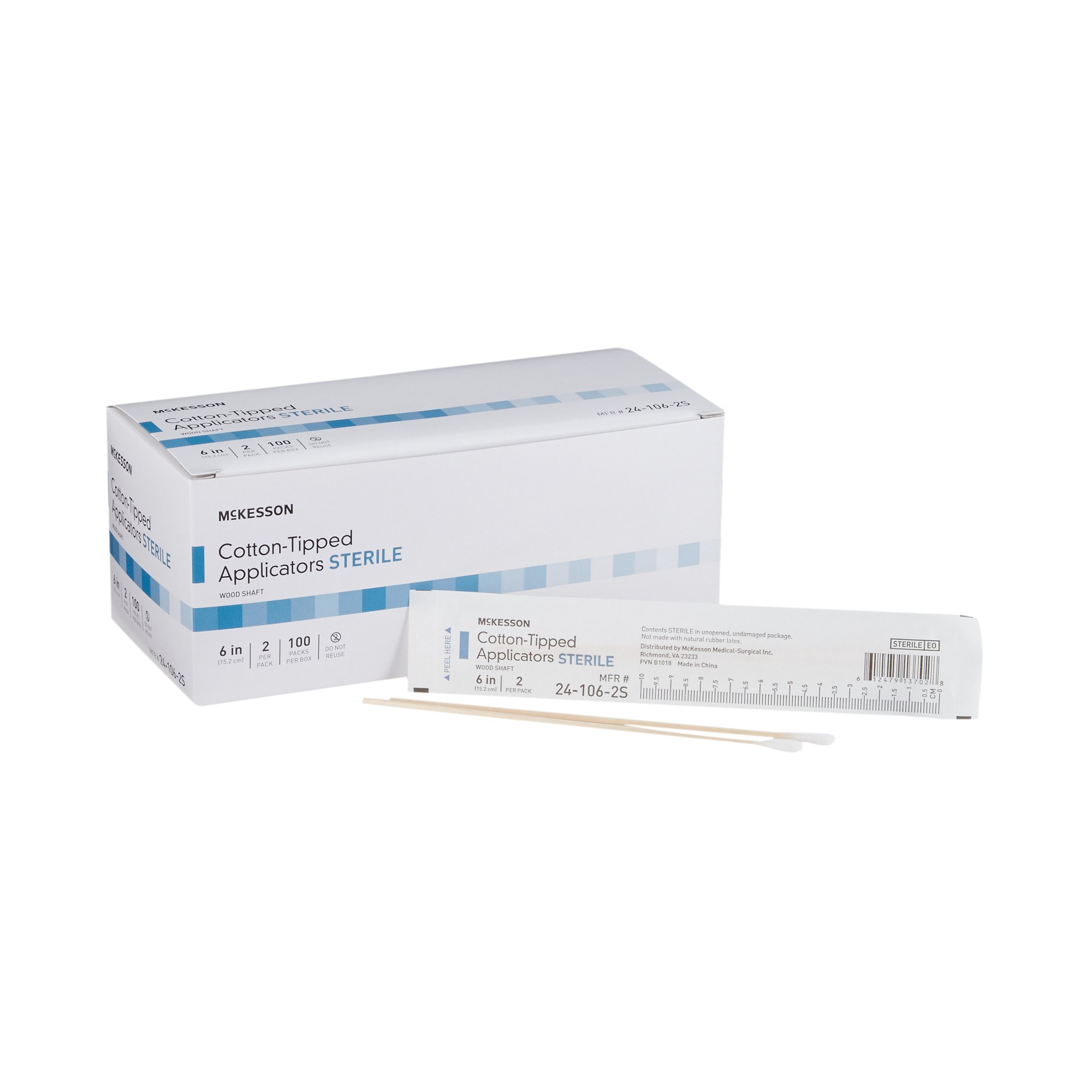 McKesson Brand - 24-106-2S McKesson Cotton Tip Wood Shaft Swabsticks