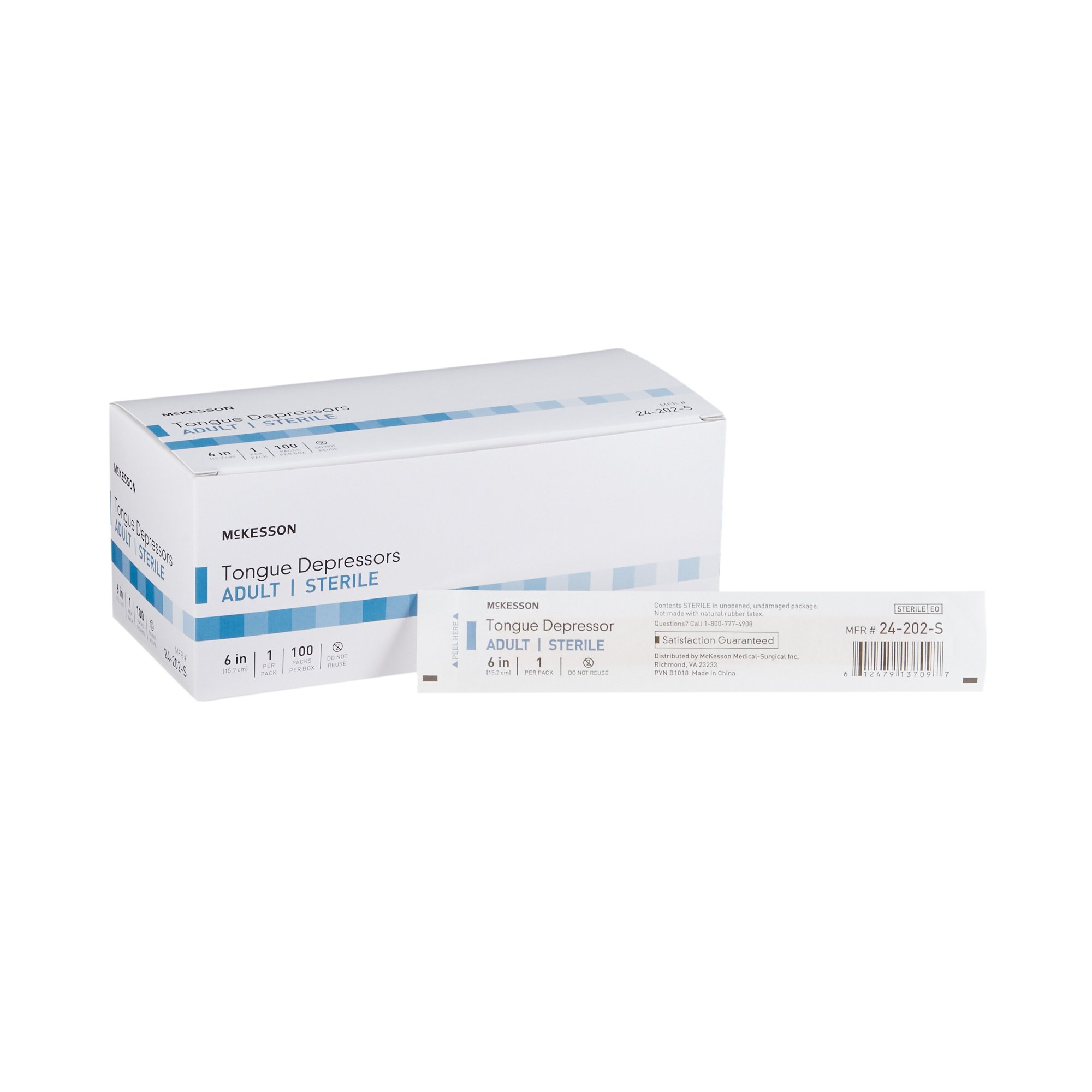McKesson Brand - 24-202-S McKesson Tongue Depressors for Adult Use