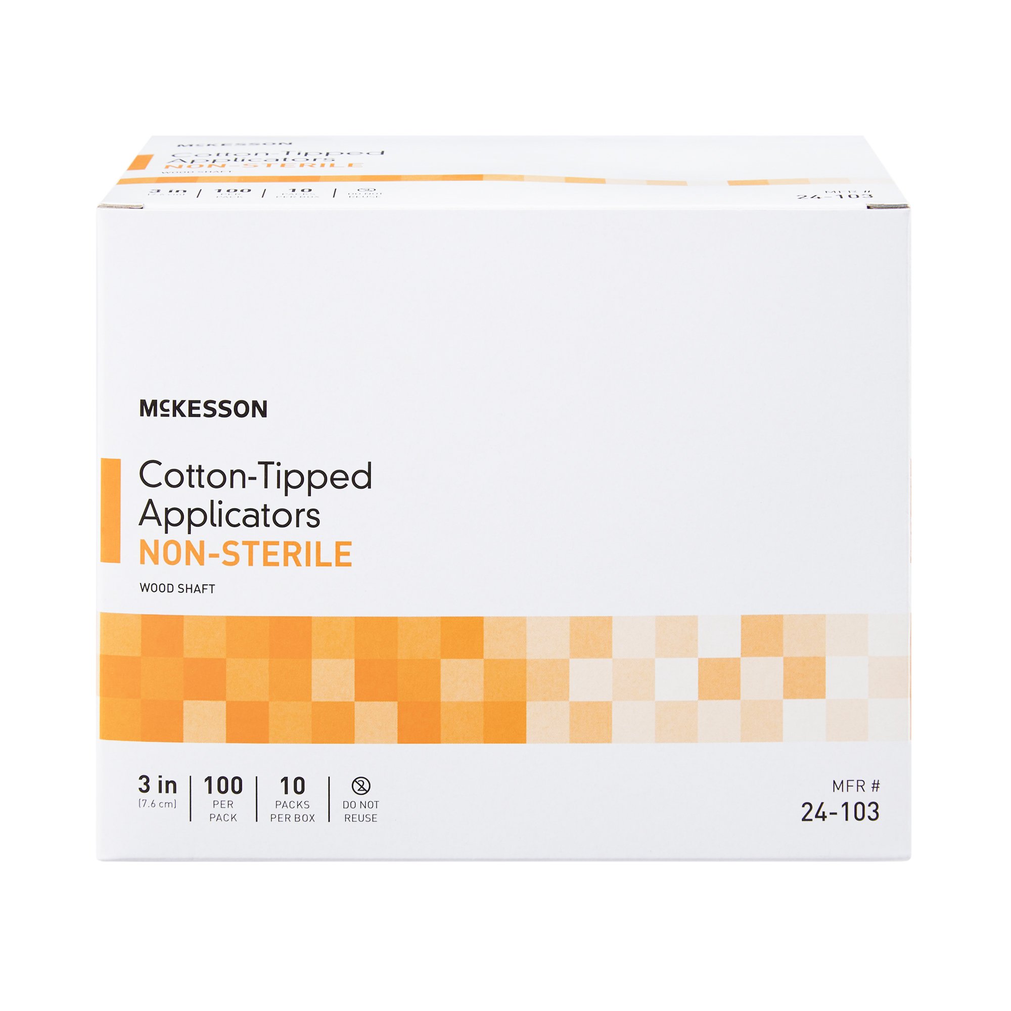 McKesson Brand - 24-103 McKesson Nonsterile Cotton-Tip Swabsticks