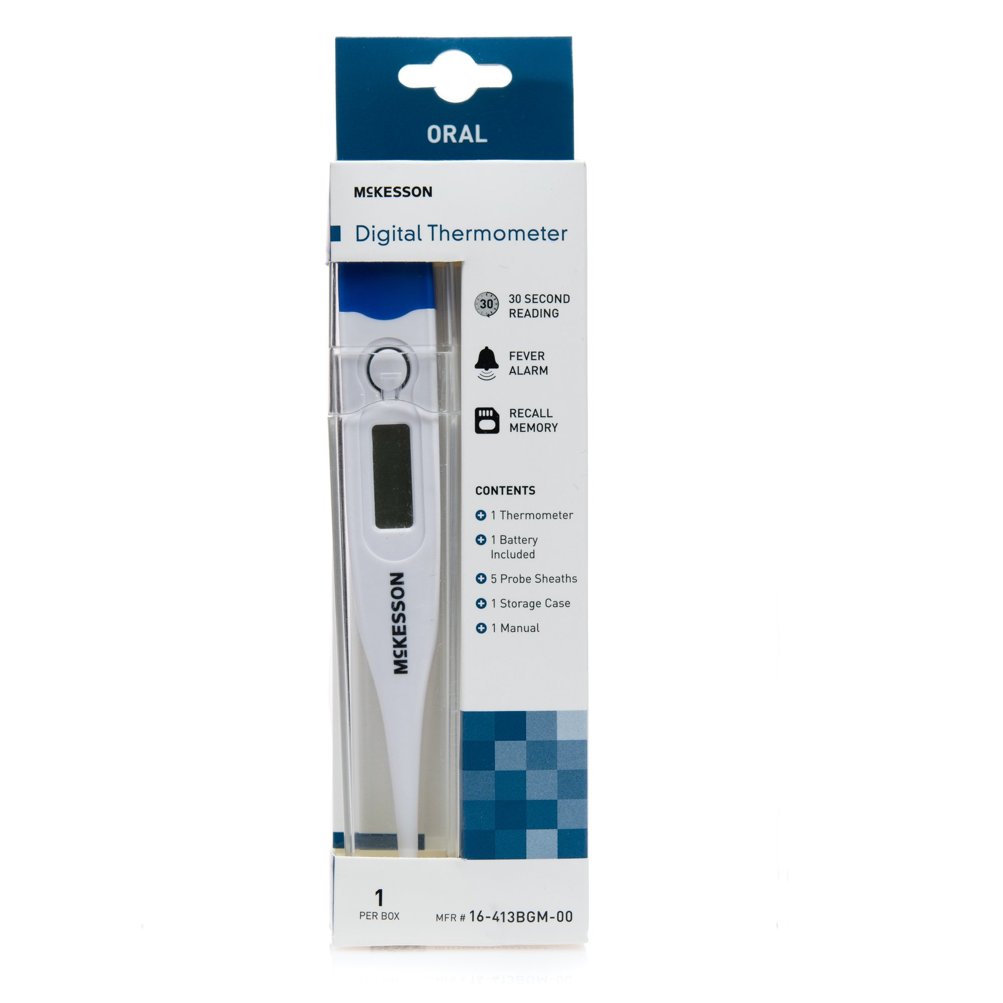 McKesson Brand - 16-413BGM-00 McKesson entrust™ Digital Oral Thermometer