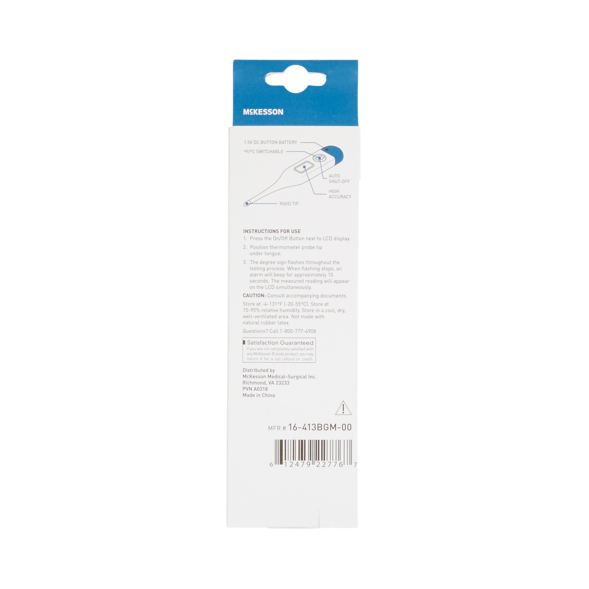 McKesson Brand - 16-413BGM-00 McKesson entrust™ Digital Oral Thermometer