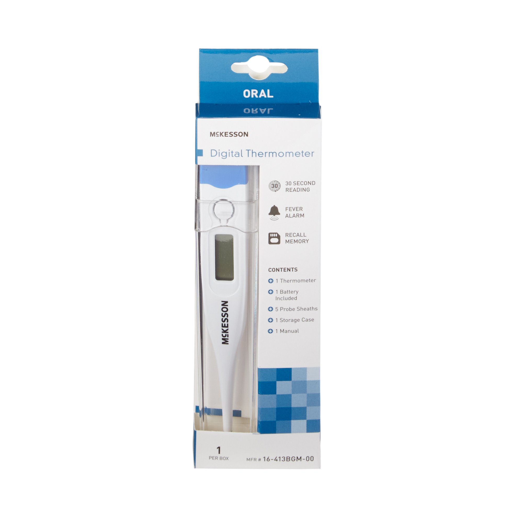 McKesson Brand - 16-413BGM-00 McKesson entrust™ Digital Oral Thermometer