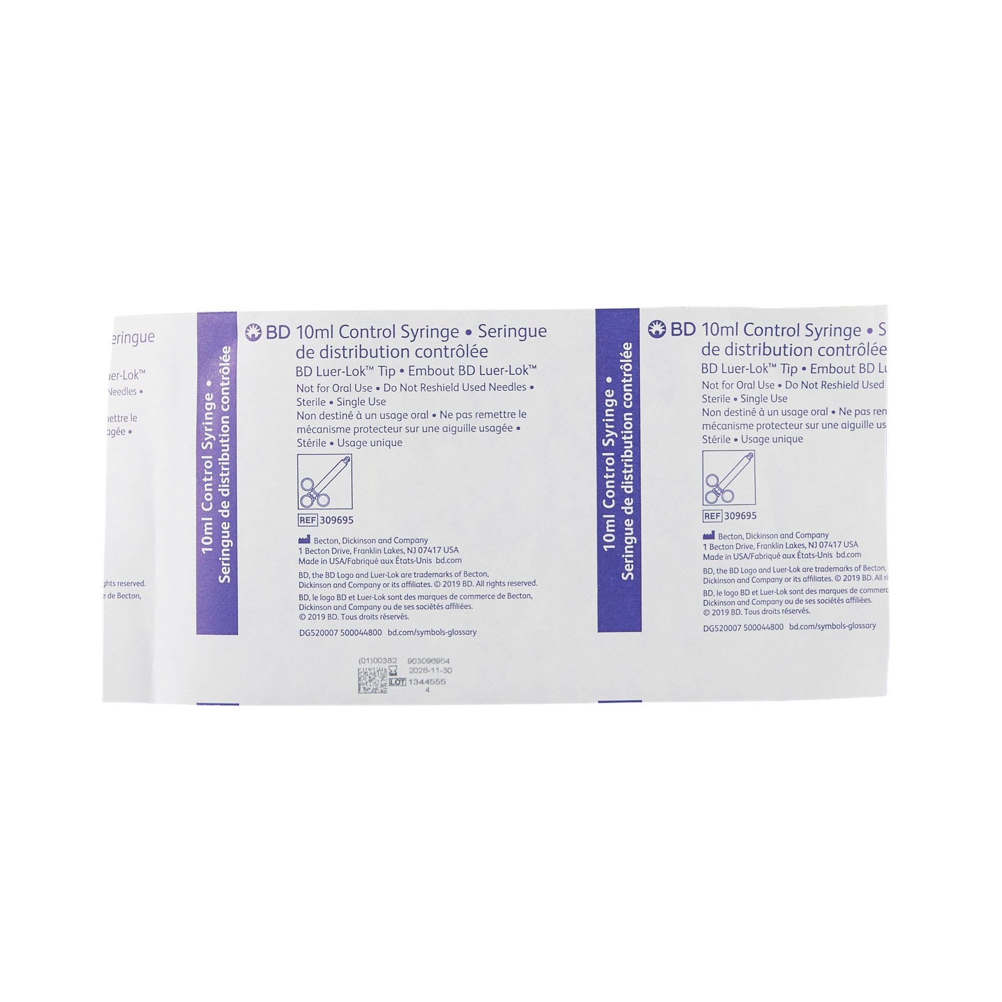 BD - 309695 BD™ Luer-Lok™ Control Syringe
