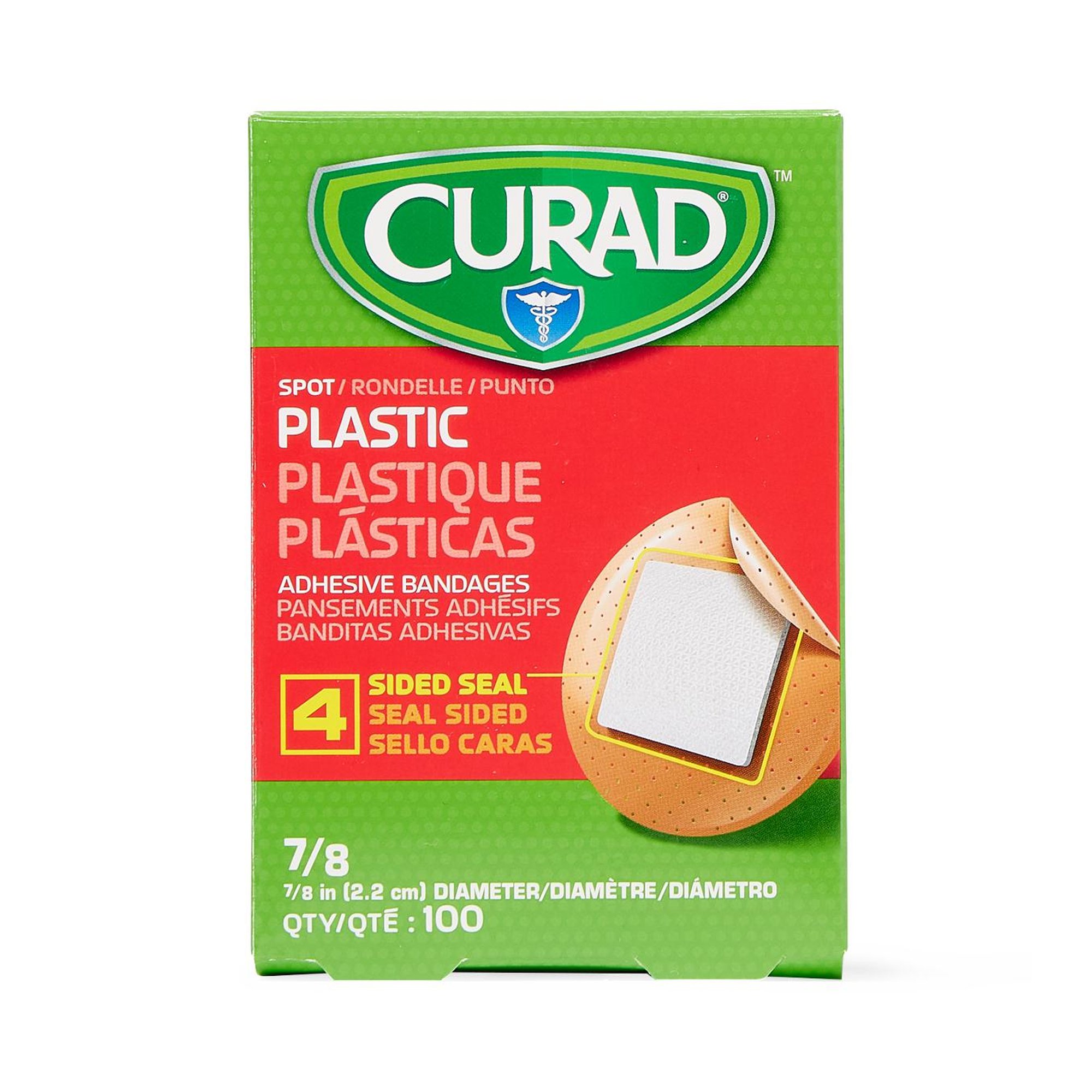 Medline NON25501 - Curad® Round Tan Adhesive Spot Bandage, 7/8 Inch - 1/Box, 12/Case