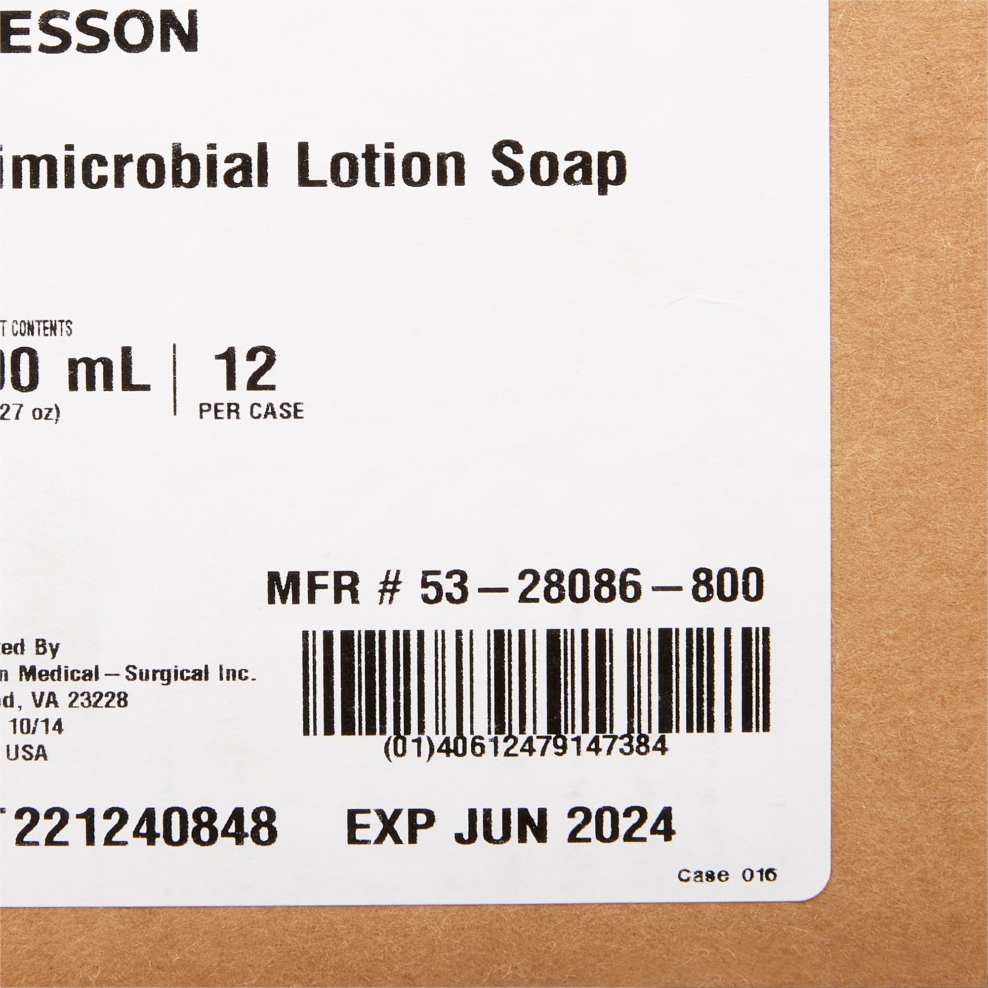 McKesson Brand 53-28086-800 - McKesson Antimicrobial Lotion Soap, Herbal Scent, 800 mL, Dispenser Refill Bag - 1/Case