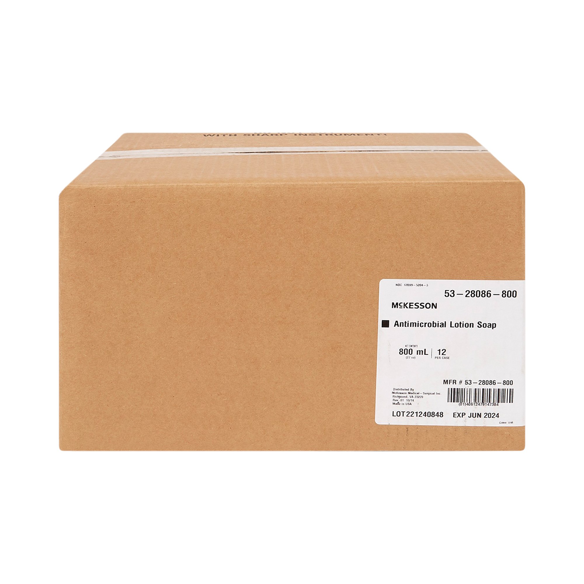 McKesson Brand 53-28086-800 - McKesson Antimicrobial Lotion Soap, Herbal Scent, 800 mL, Dispenser Refill Bag - 1/Case