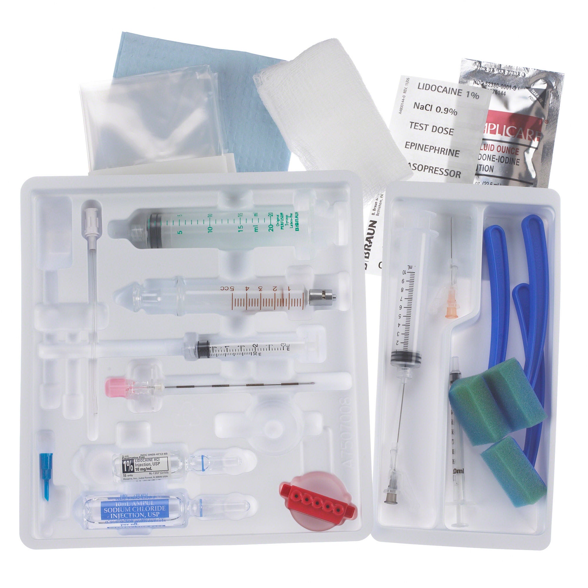 B. Braun - 332252 Epidural Tray Perifix® Single Shot Tuohy Schliff / Winged 18 Gauge 3-1/2 Inch