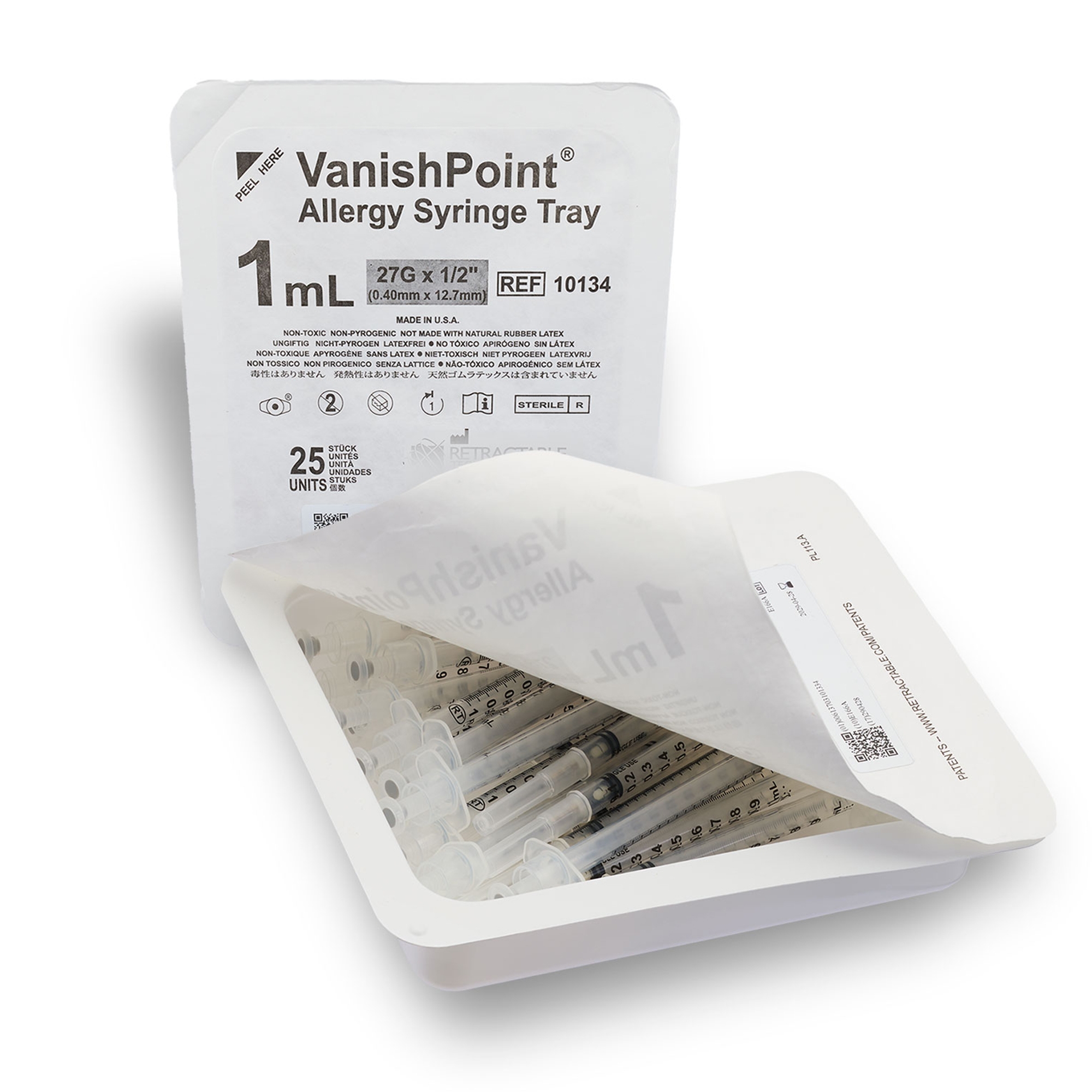 Retractable Technologies - 10134 VanishPoint® Safety Allergy Tray