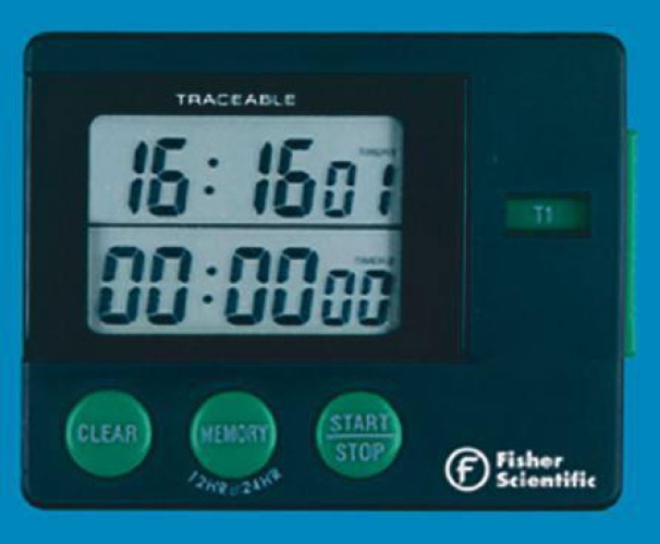 Fisher Anatomical - 0666244 Electronic Alarm Timer 2 Memory Timer Traceable® 24 Hours LCD Display