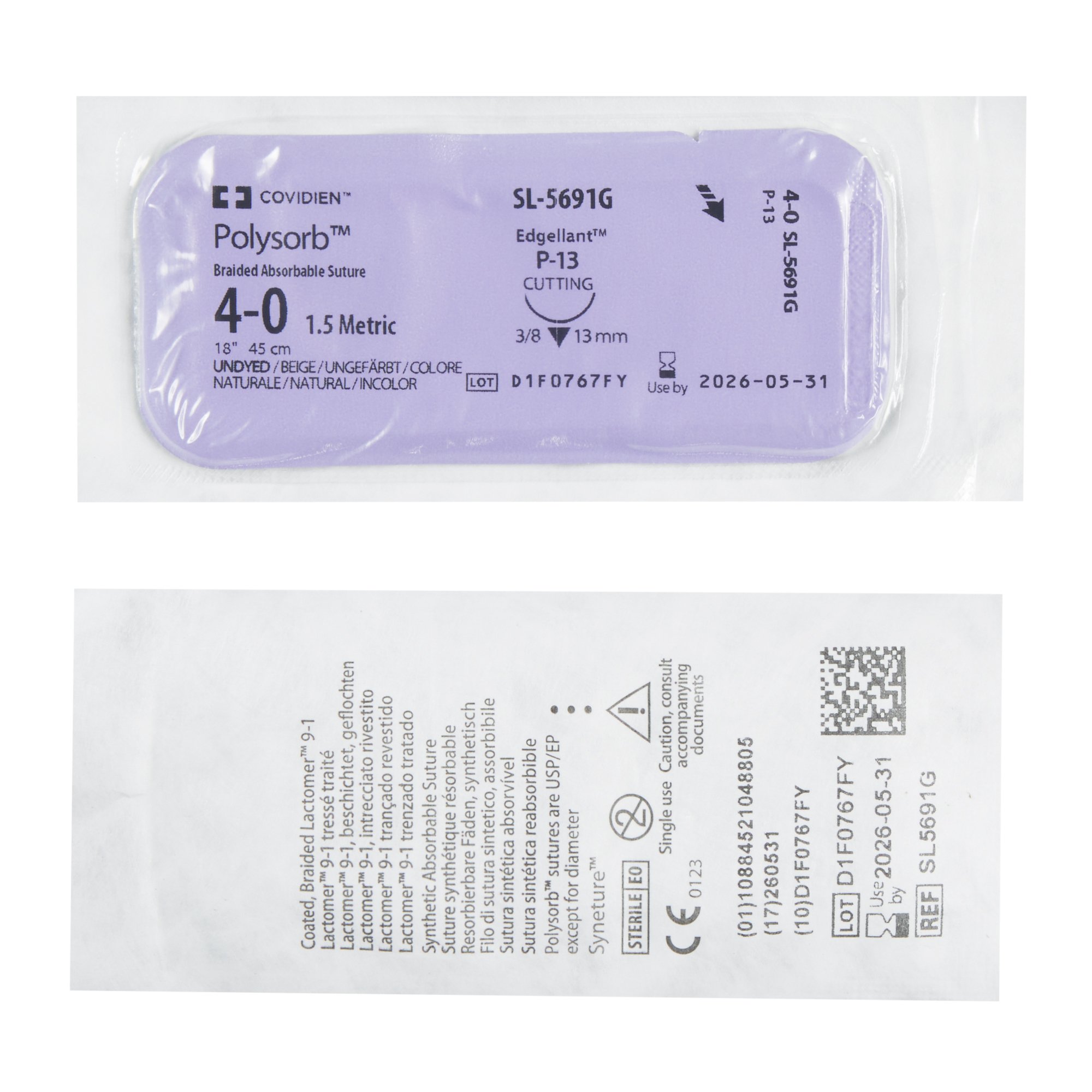 Covidien SL-5691G - Polysorb™ Suture with Needle - 1/Box