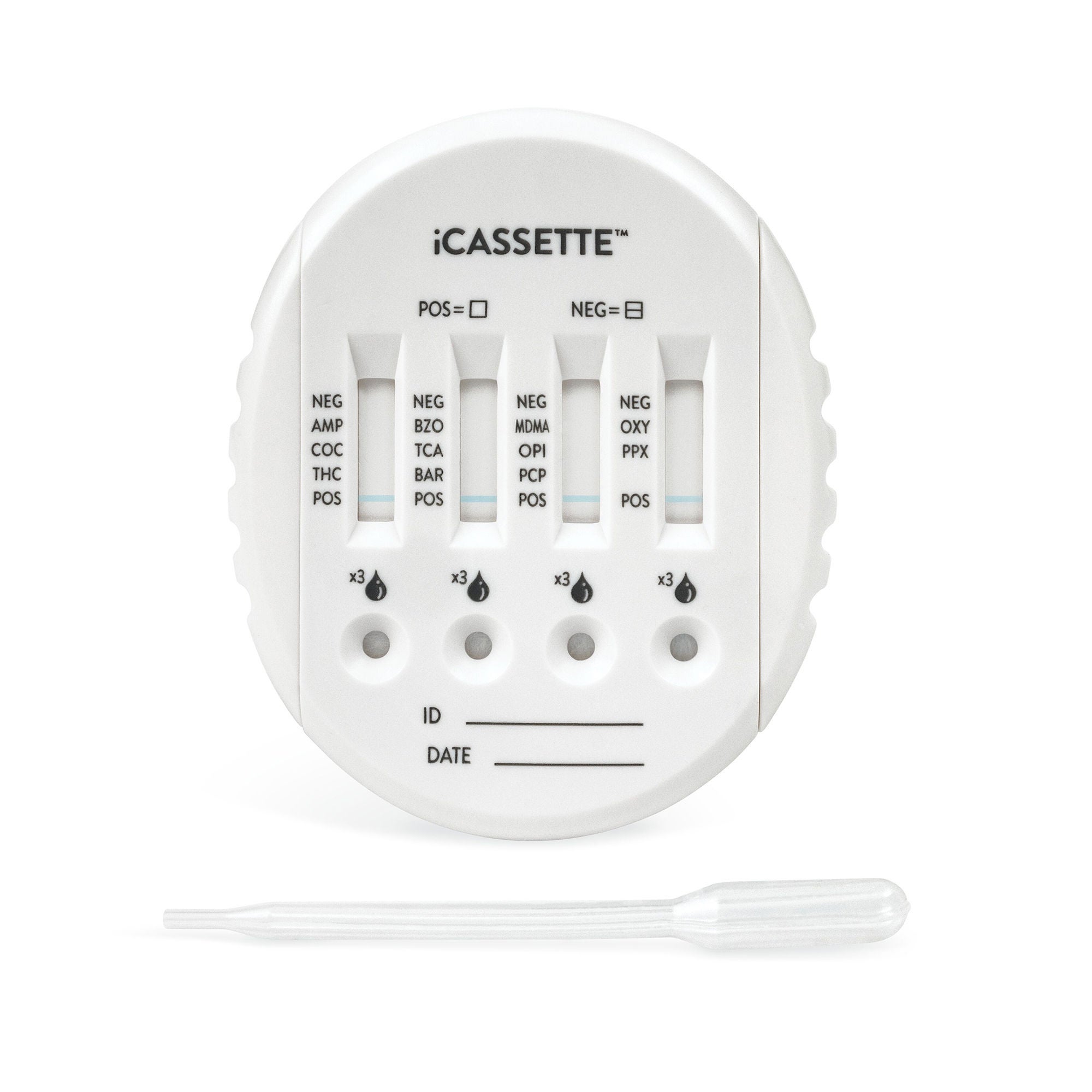 Abbott Rapid Dx North America LLC - I-DOA-1155 Drugs of Abuse Test Kit iCassette™ AMP, COC, mAMP/MET, OPI, THC 25 Tests CLIA Waived