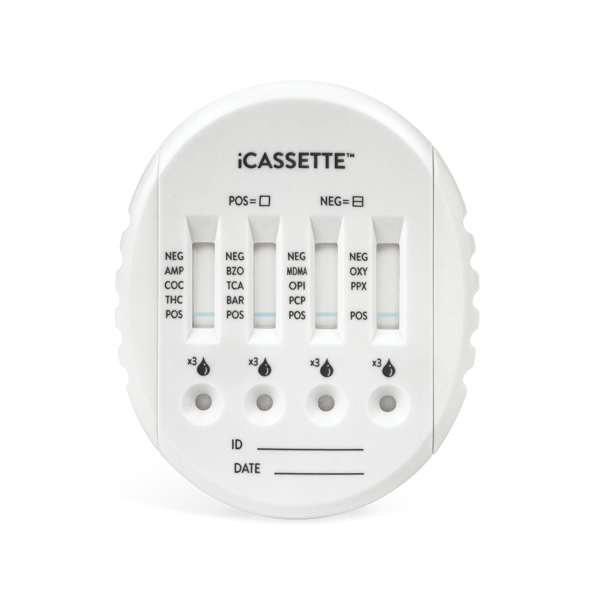 Abbott Rapid Dx North America LLC - I-DOA-1155 Drugs of Abuse Test Kit iCassette™ AMP, COC, mAMP/MET, OPI, THC 25 Tests CLIA Waived