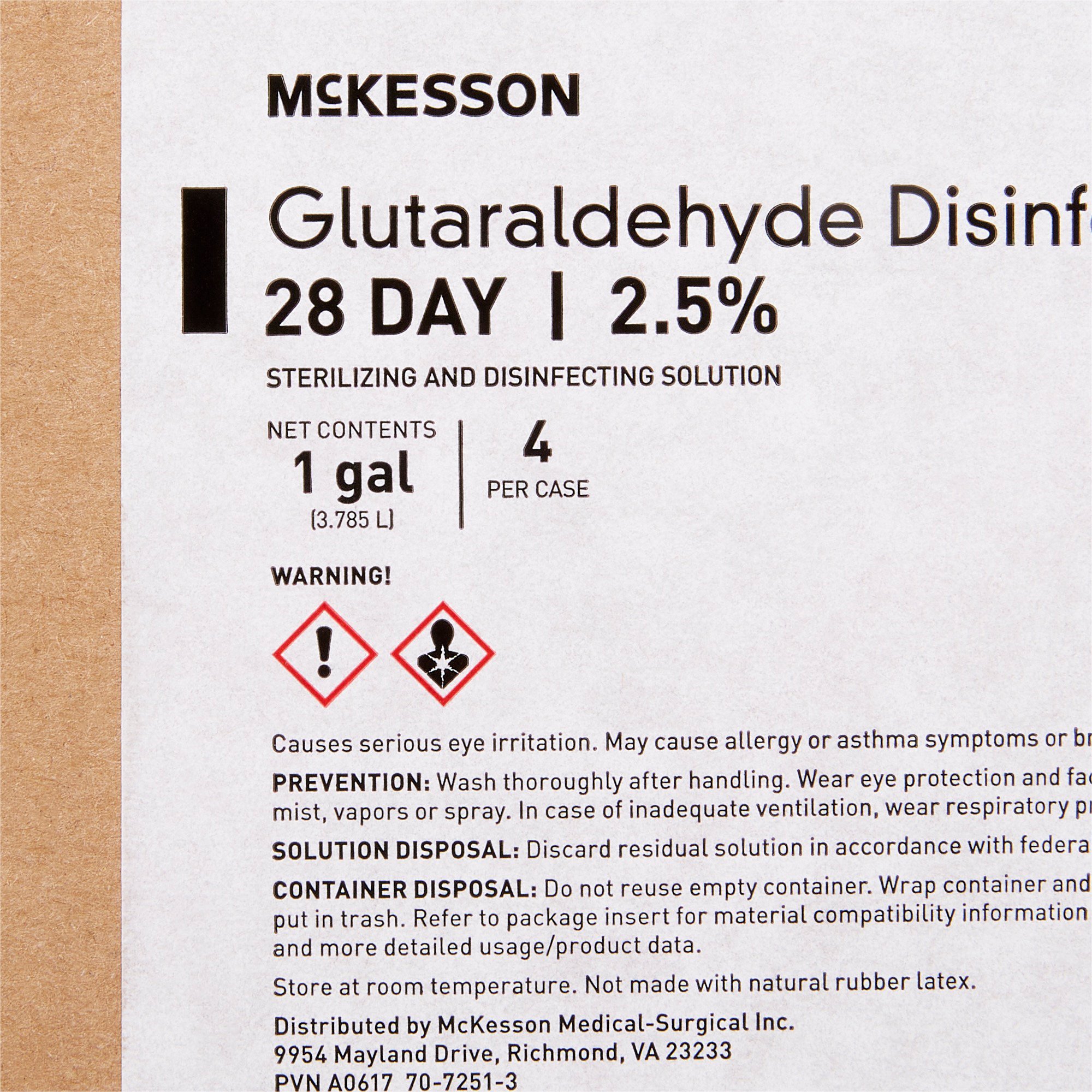 McKesson Brand - 68-102800 McKesson Glutaraldehyde High Level Disinfectant