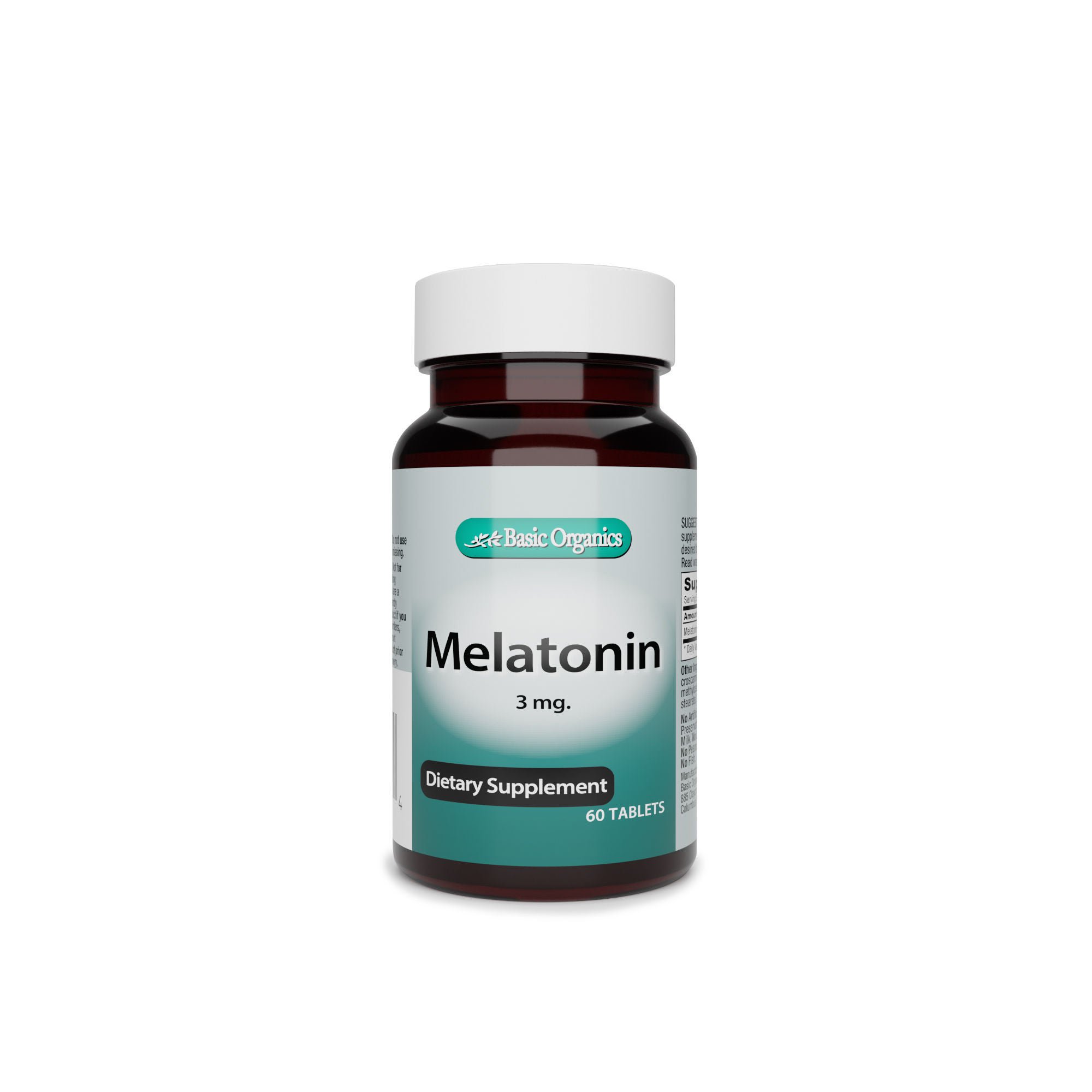 Basic Organics Inc - 05445821360 Basic Organics Melatonin Natural Sleep Aid