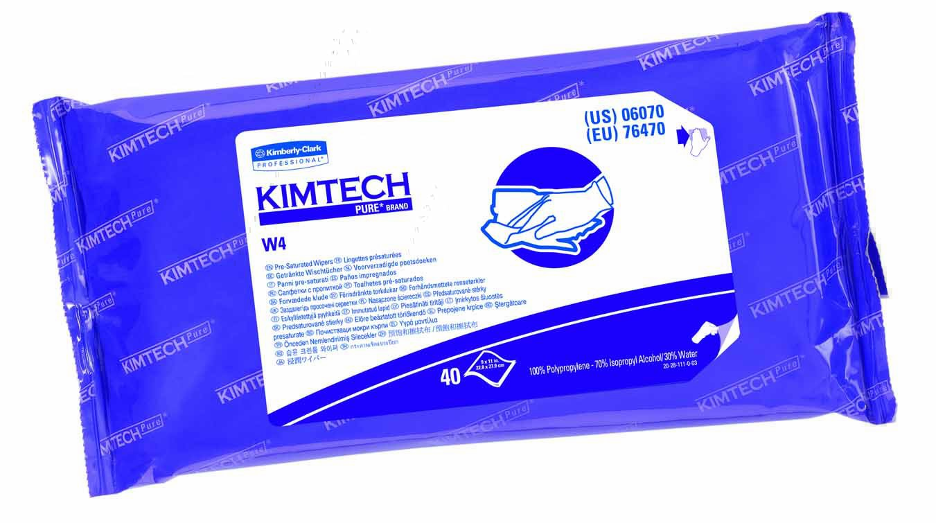 Kimberly Clark 06070 - Kimtech™ W4 Pre-Saturated Wipers - 40/Box, 400/Case