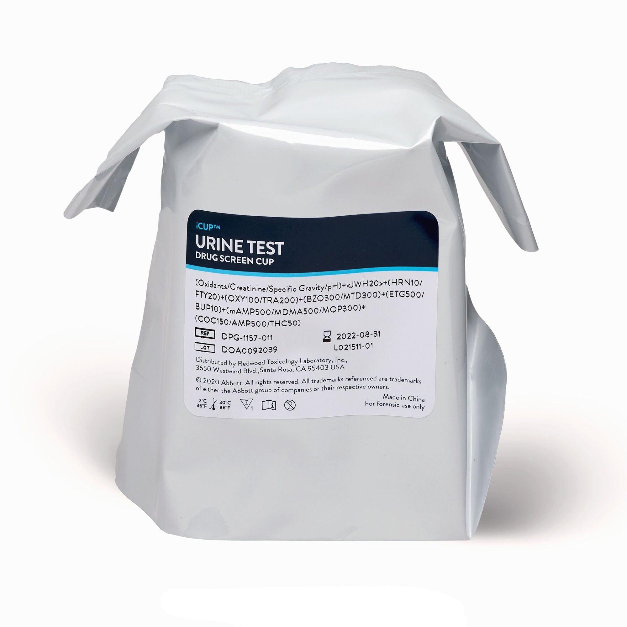 Abbott Rapid Dx North America LLC - I-DUD-187-013 Drugs of Abuse Test Kit iCup® A.D. AMP, BAR, BZO, COC, mAMP/MET, OPI, PCP, THC (OX, pH, SG) 25 Tests CLIA Non-Waived