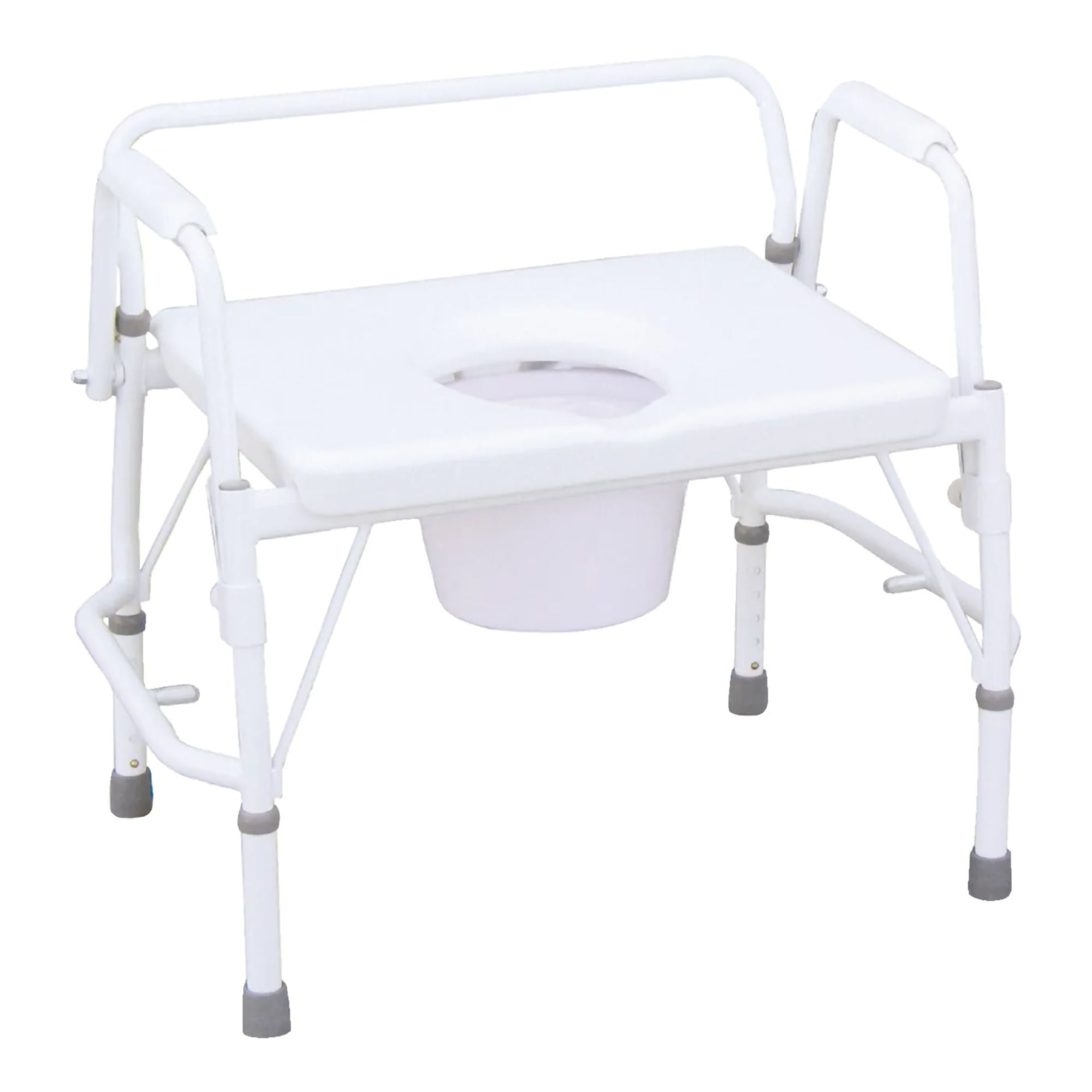 Performance Health - 081110287 3-in-1 Commode Chair Drop Arms Steel Frame Back Bar 18 Inch Seat Width 700 lbs. Weight Capacity