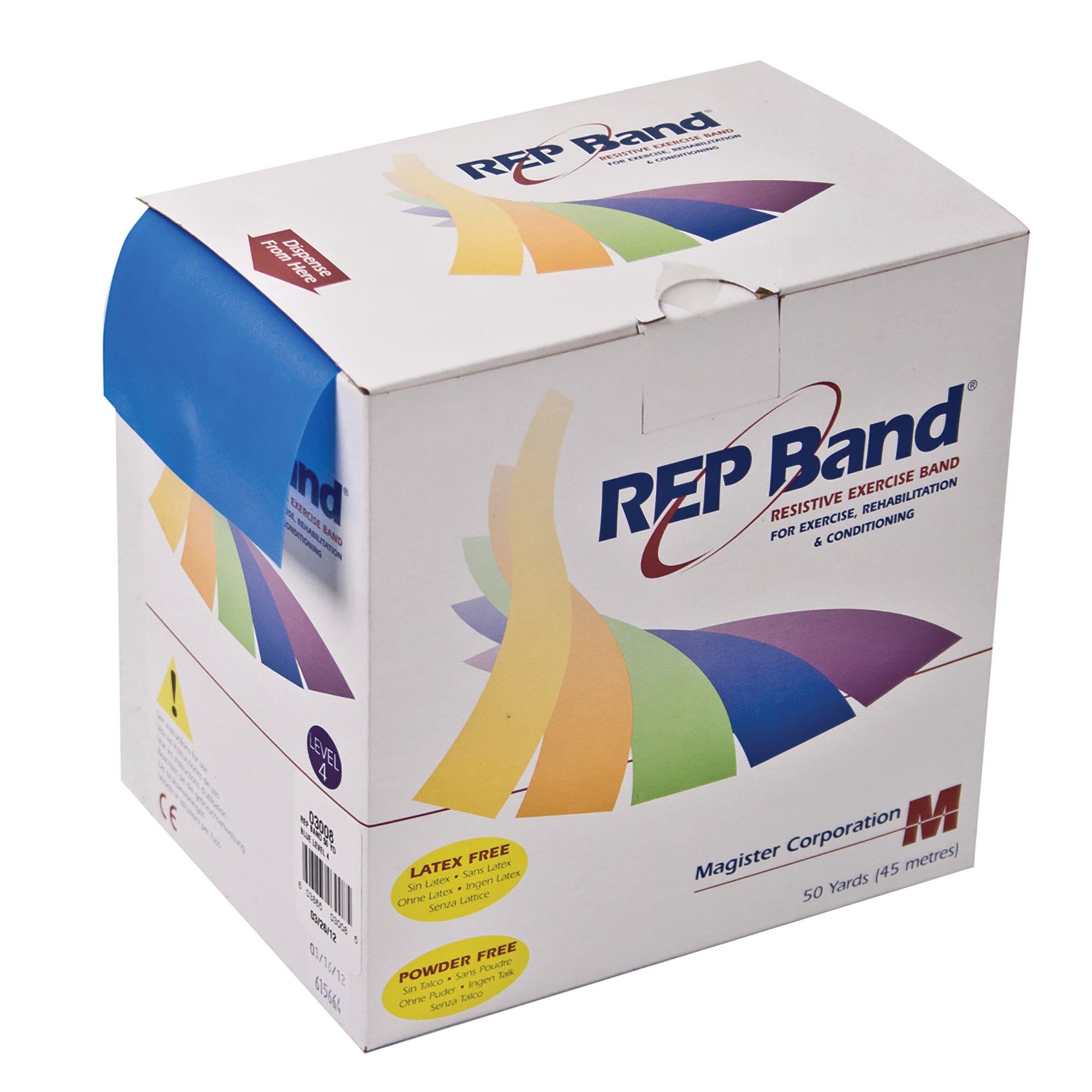 Fabrication Enterprises - 10-1092 Exercise Resistance Band REP Band® Blueberry 4 Inch X 50 Yard Heavy Resistance