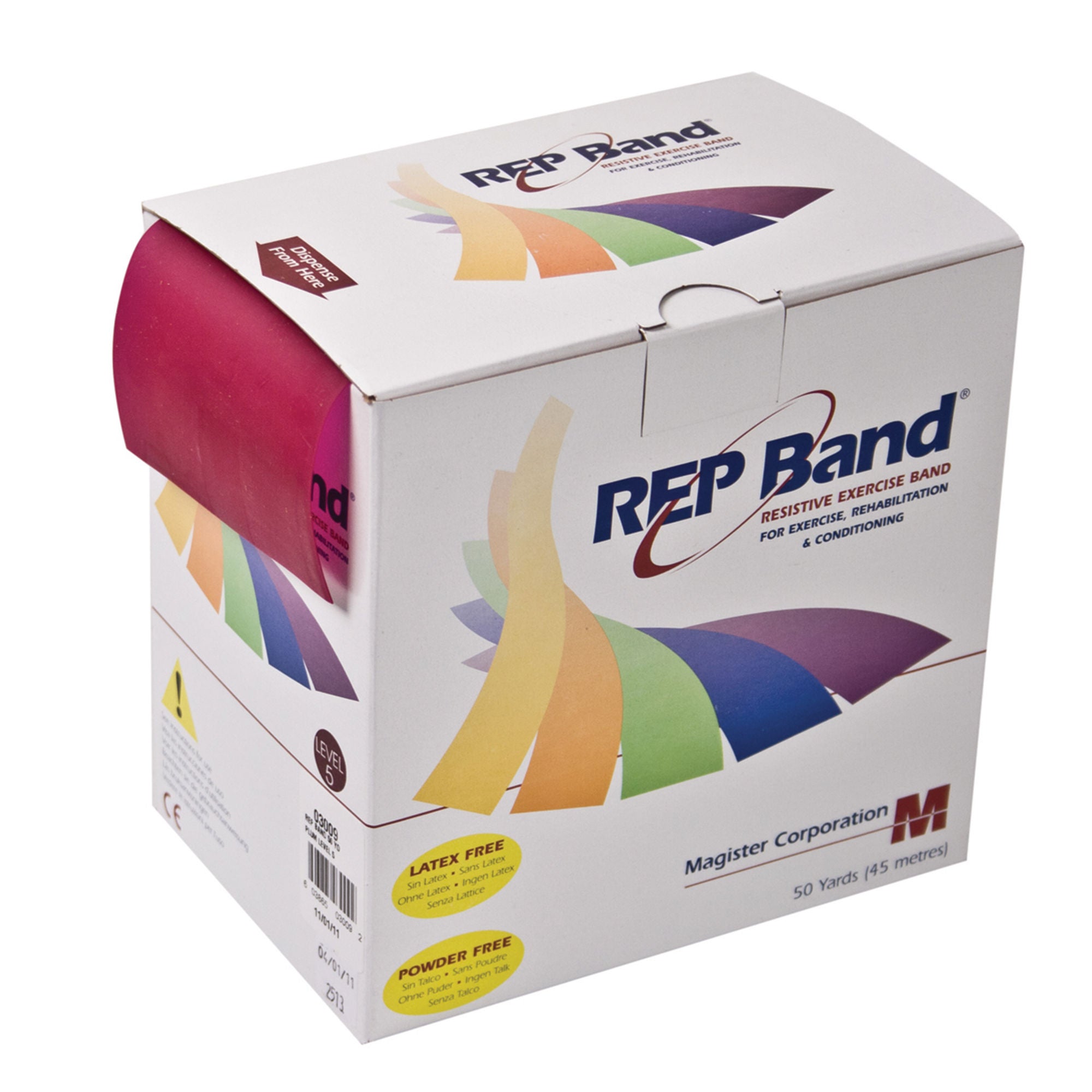 Fabrication Enterprises - 10-1093 Exercise Resistance Band REP Band® Plum 4 Inch X 50 Yard X-Heavy Resistance