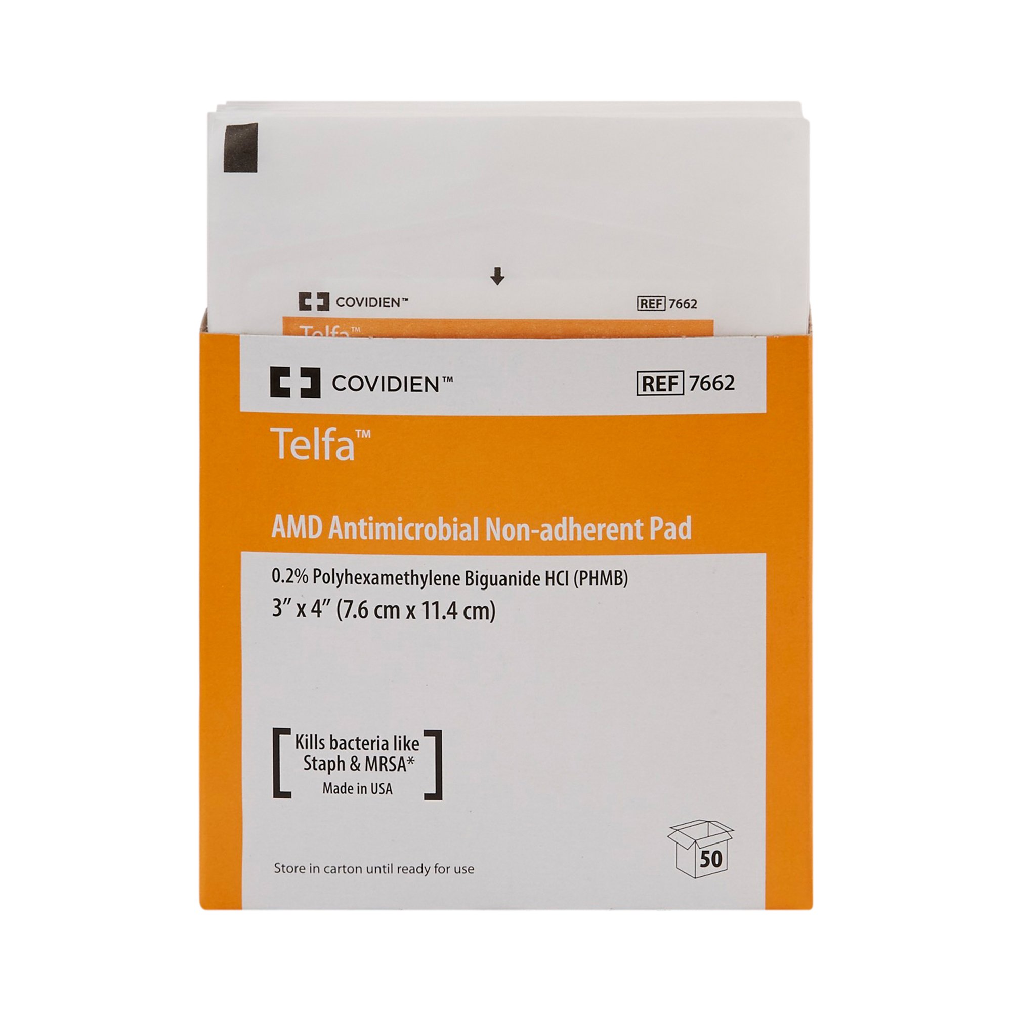 Cardinal - 7662 Telfa™ Impregnated Antimicrobial Dressing