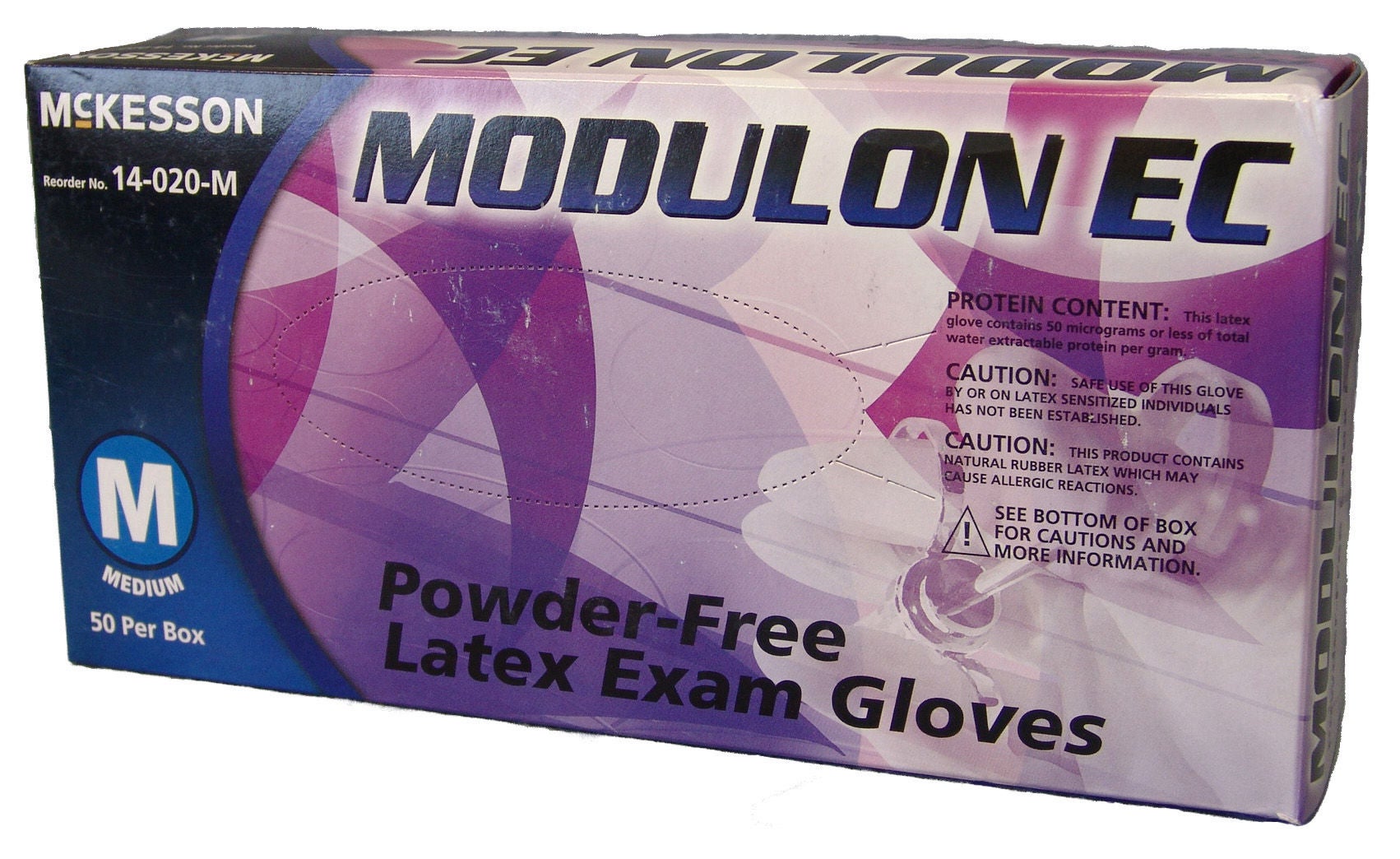 McKesson Brand - 14-020-S Exam Glove McKesson MODULON™ EC Small 50 per Box NonSterile Latex Extended Cuff Length Textured Fingertips Ivory Not Rated