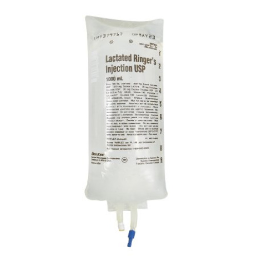 Baxter 2B2324X - Lactated Ringer's Solution IV Solution 1,000 mL - 14/Each Per Case
