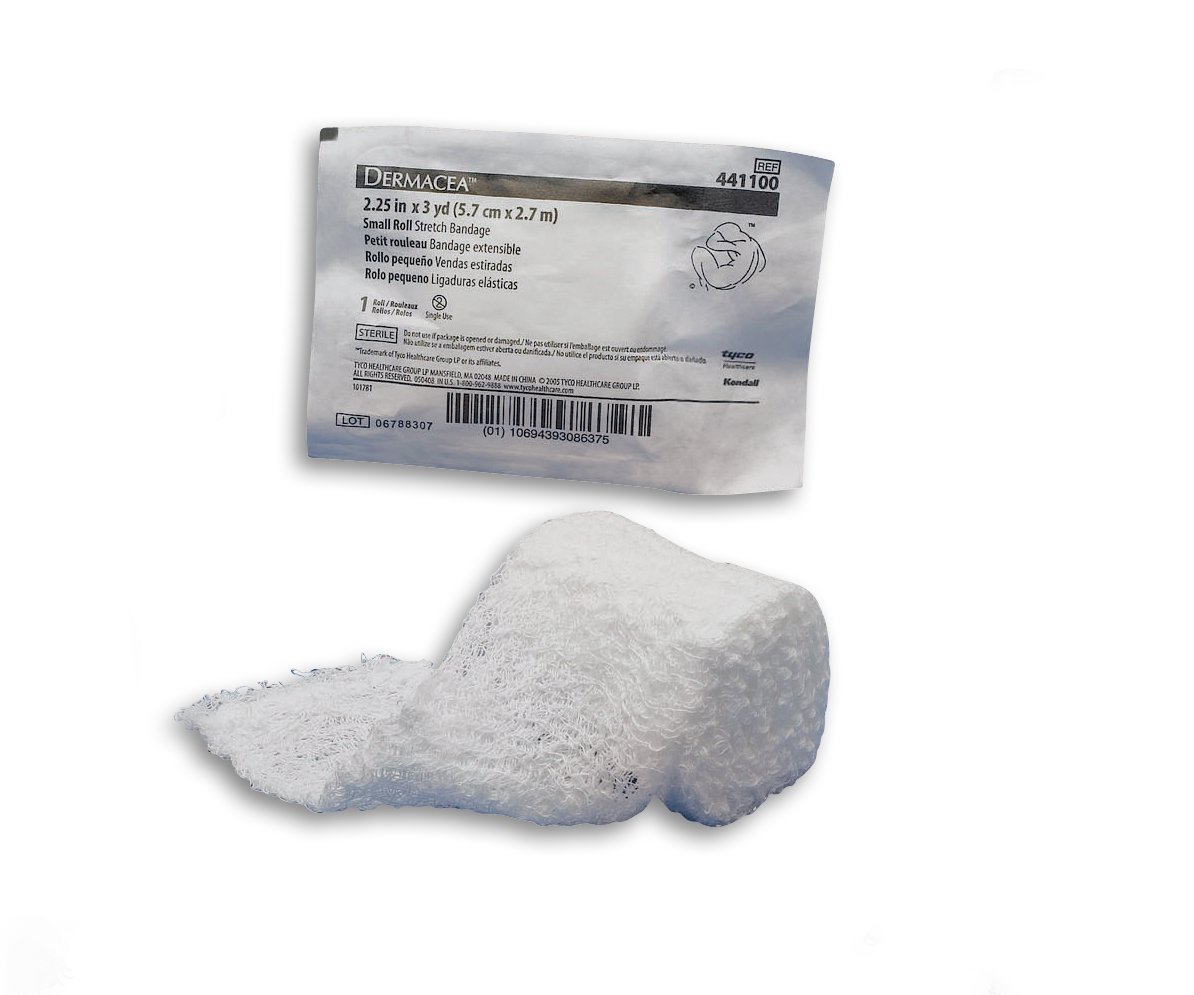 Cardinal 441100 - Dermacea™ Sterile Fluff Bandage Roll, 2-1/4 Inch x 3 Yard, 6-Ply - 1/Roll, 96/Case