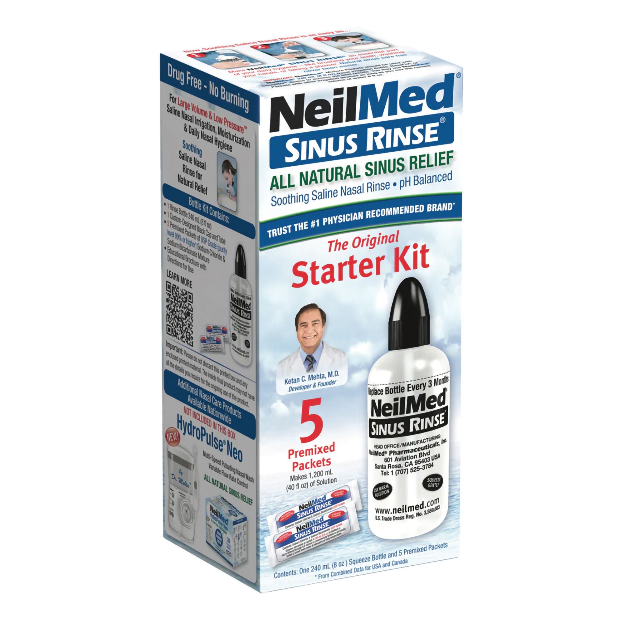 Neilmed Products - 70592800308 Neilmed® Sinus Rinse™ Saline Nasal Rinse Kit