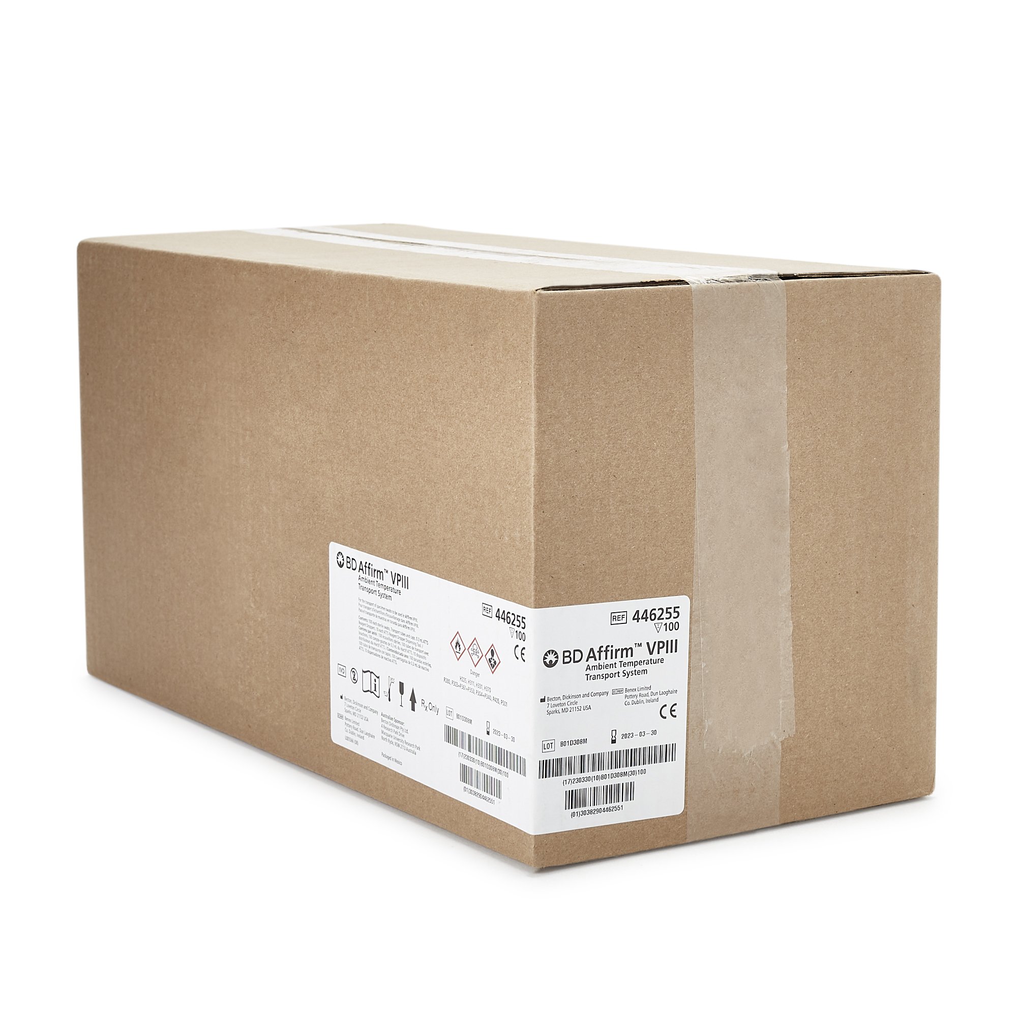 BD 446255 - BD Affirm™ VPIII Ambient Temperature Transport System - 10/Box, 100/Case