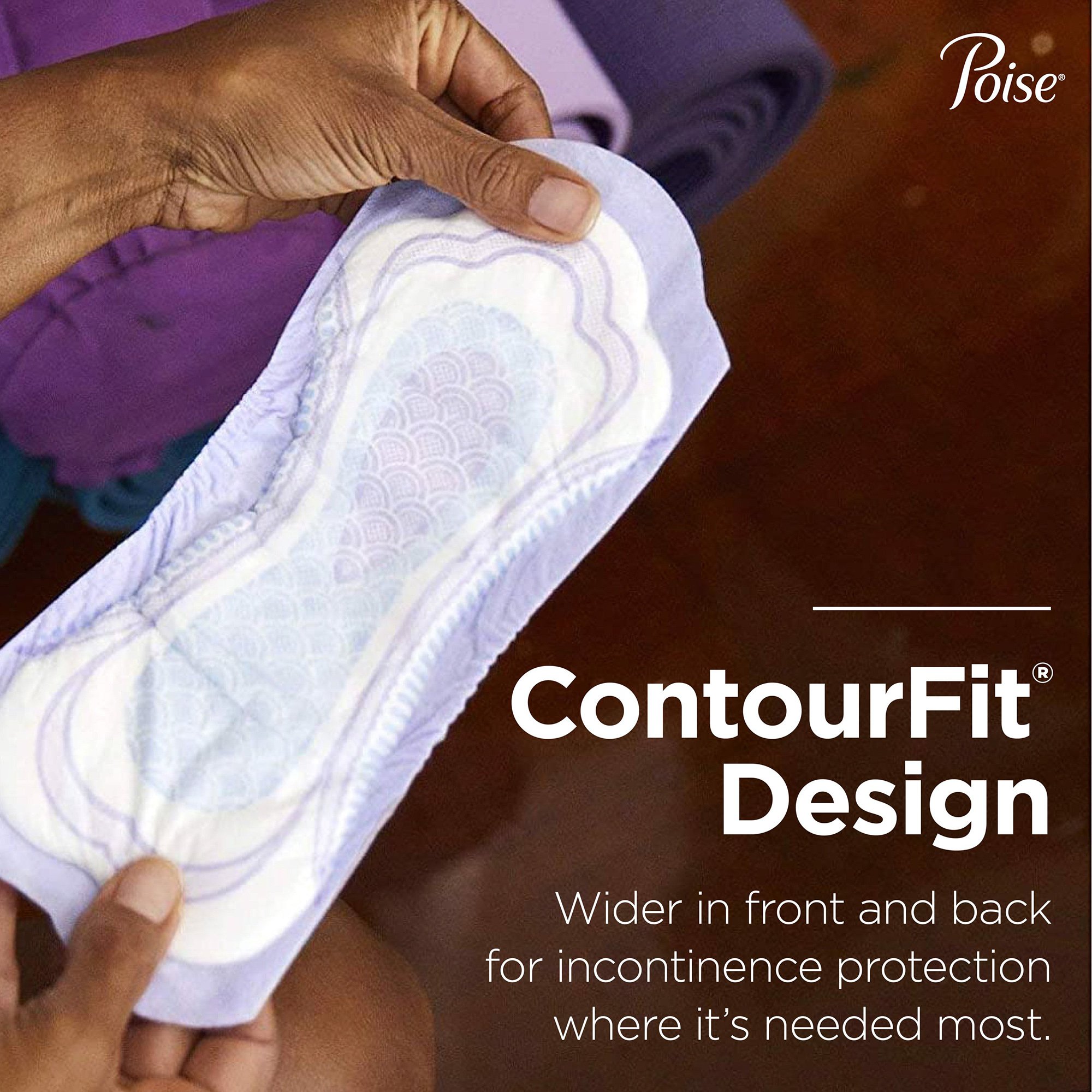 Kimberly Clark 19566 - Poise® Bladder Control Pads, Women, Moderate Absorbency, 12.4 Inches - 16/Pack, 96/Case