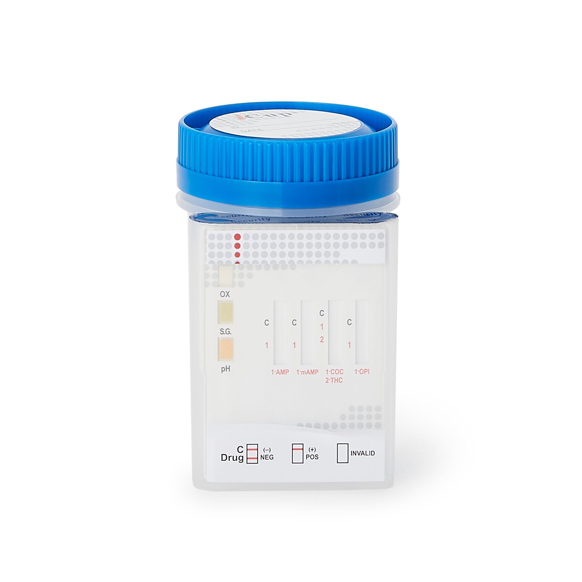 Abbott Rapid Dx North America LLC - I-DUA-157-013 Drugs of Abuse Test Kit iCup® A.D. AMP, COC, mAMP/MET, OPI, THC (OX, pH, SG) 25 Tests CLIA Non-Waived