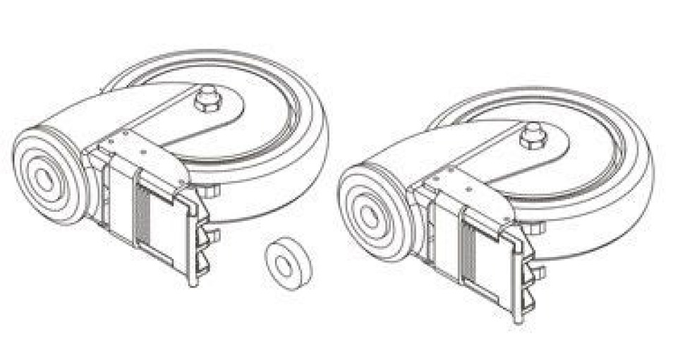 Invacare - 1110421 Caster Assembly For Lift Patient
