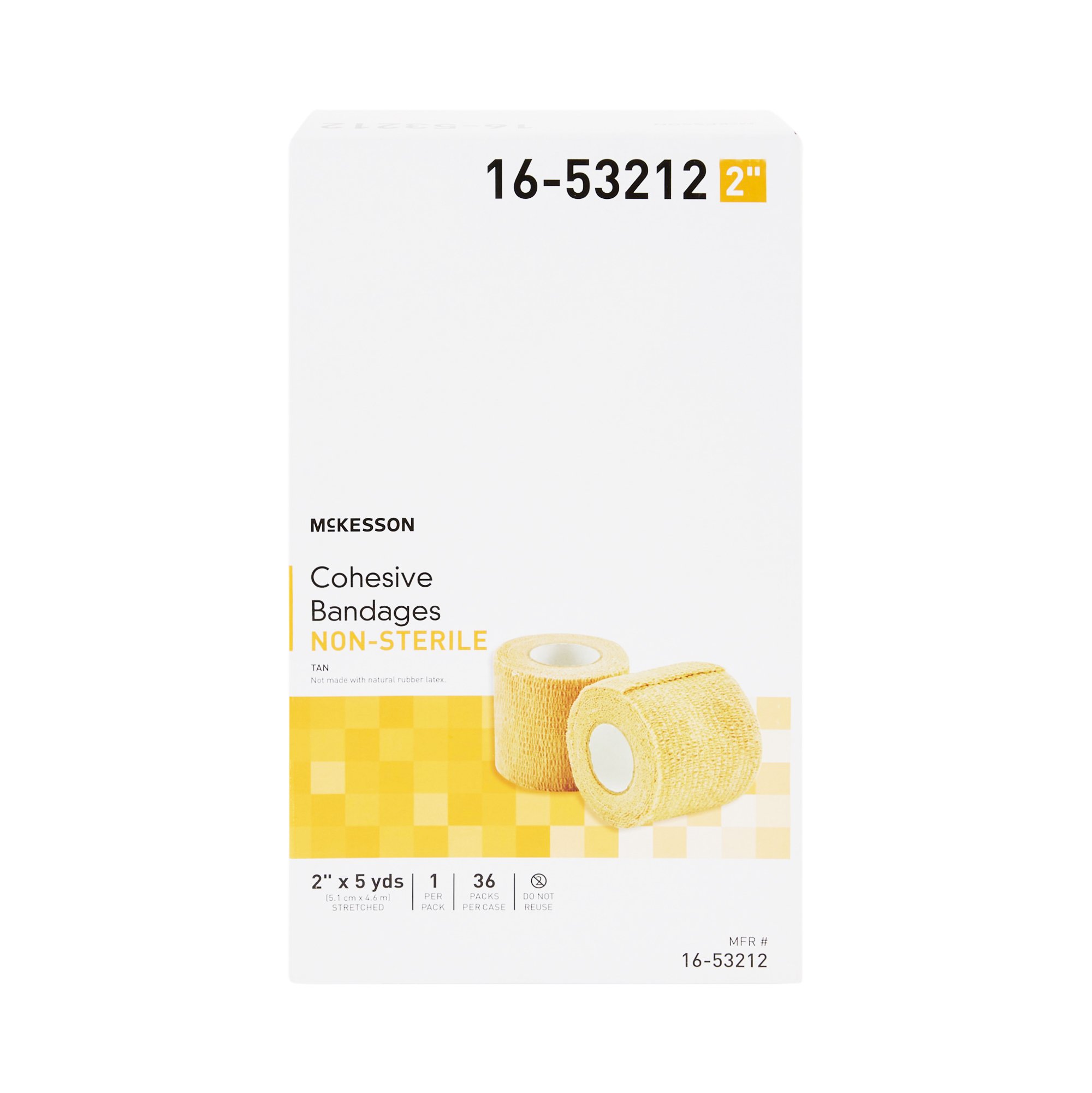McKesson Brand 16-53212 - McKesson Self-adherent Closure Cohesive Bandage, 2 Inch x 5 Yard - 1/Each, 36/Case