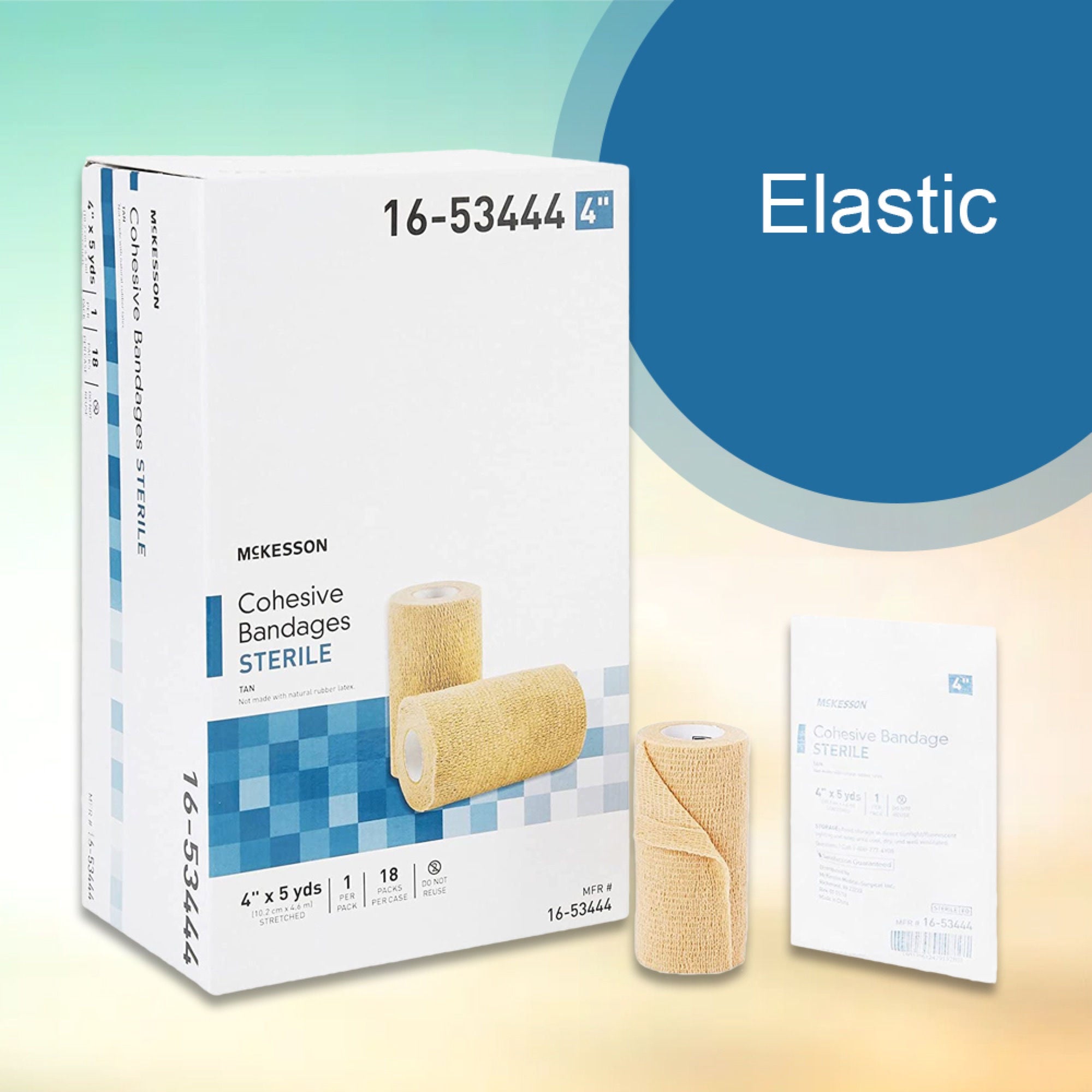 McKesson Brand - 16-53444 McKesson Self-adherent Closure Cohesive Bandage