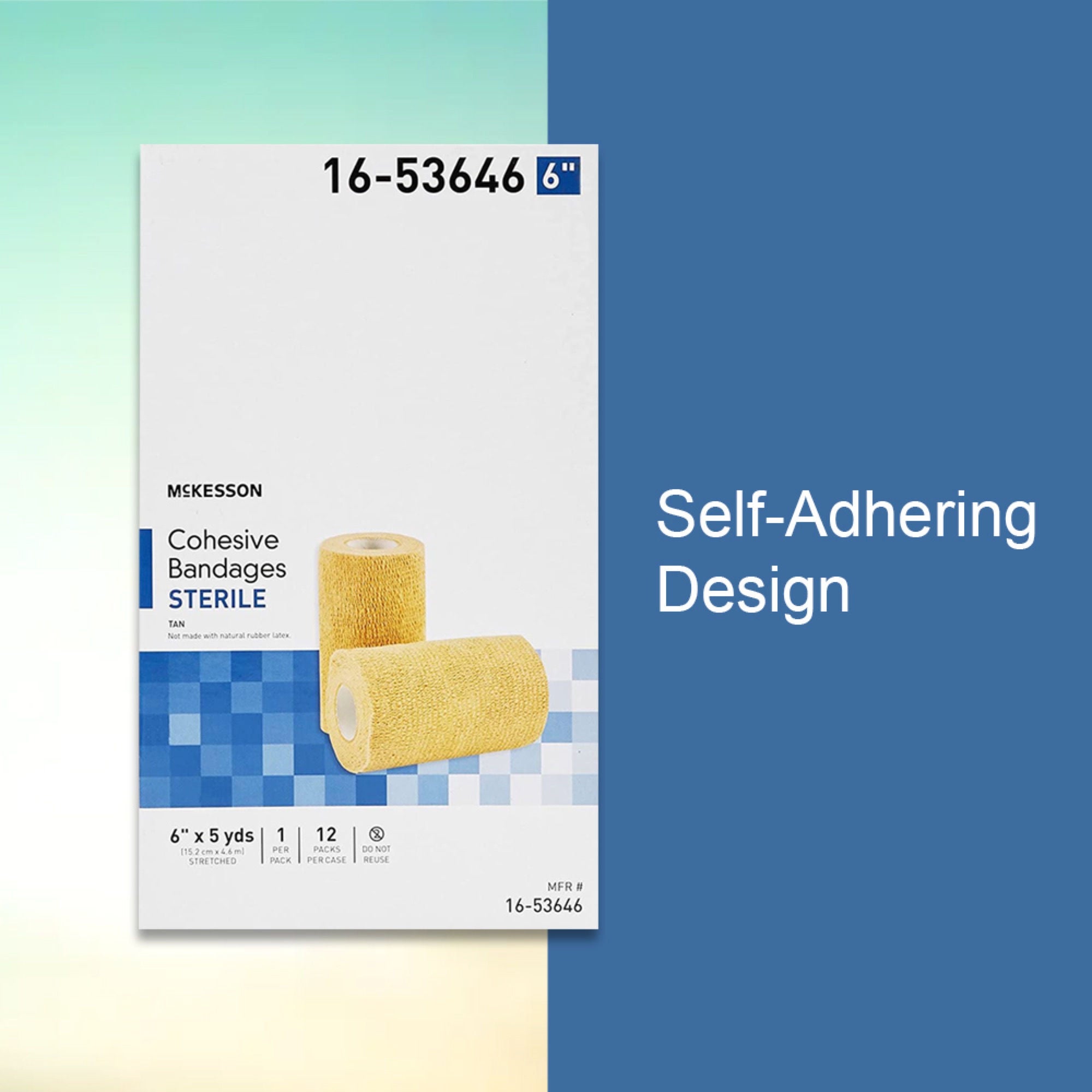 McKesson Brand - 16-53646 McKesson Self-adherent Closure Cohesive Bandage