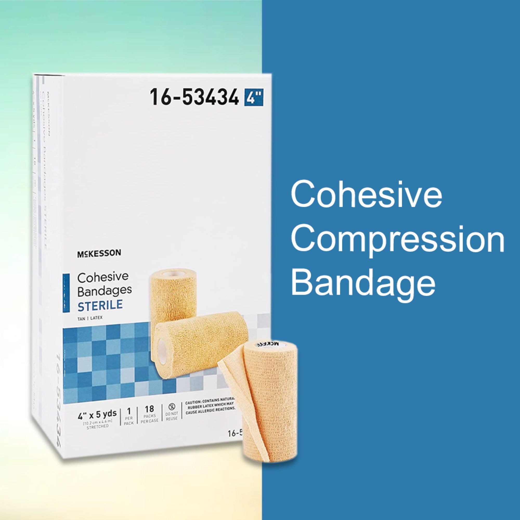 McKesson Brand - 16-53434 McKesson Self-adherent Closure Cohesive Bandage