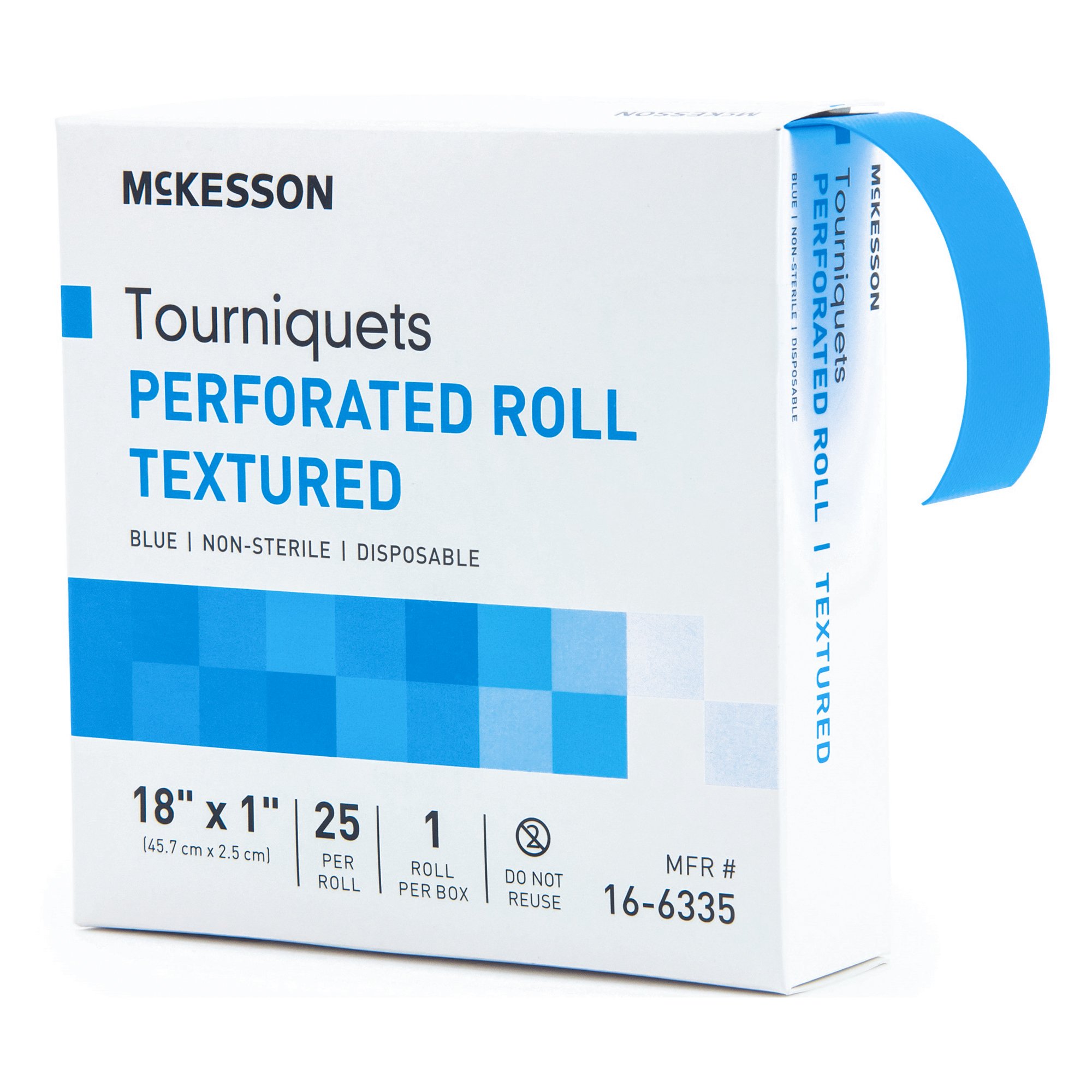McKesson Brand 16-6335 - McKesson Textured Polyisoprene Tourniquet Strap - 25/Box, 500/Case