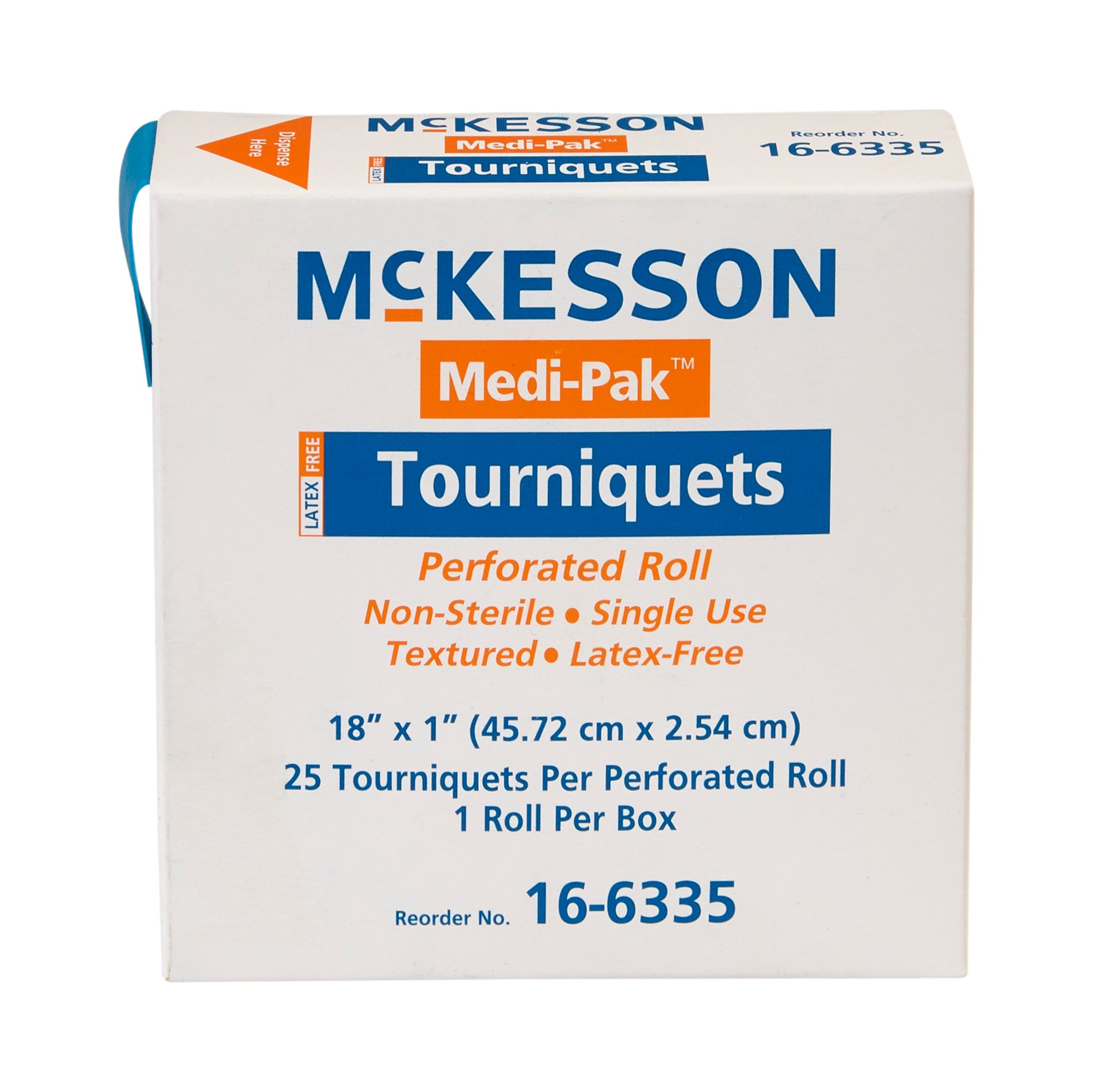 McKesson Brand 16-6335 - McKesson Textured Polyisoprene Tourniquet Strap - 25/Box, 500/Case