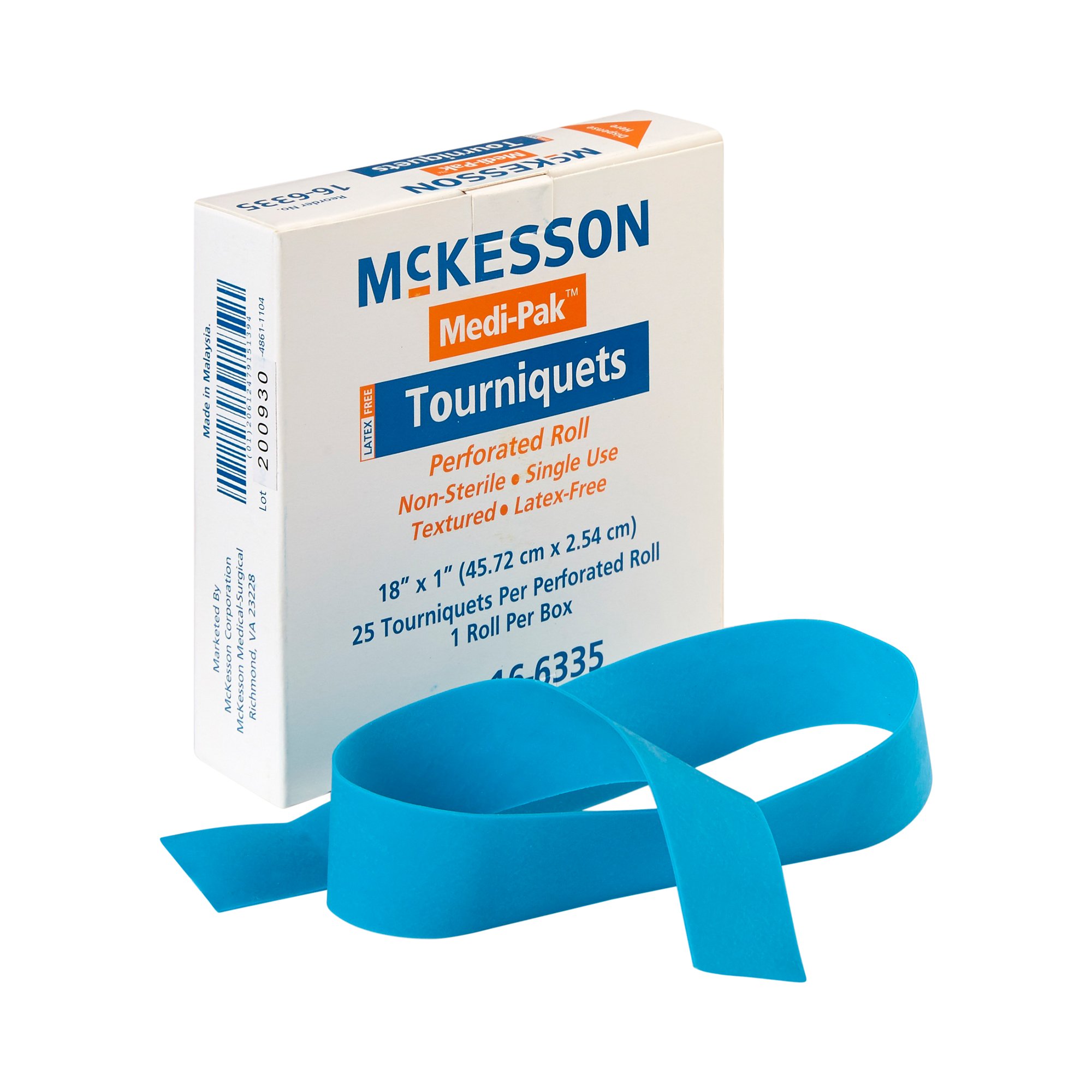 McKesson Brand 16-6335 - McKesson Textured Polyisoprene Tourniquet Strap - 25/Box, 500/Case