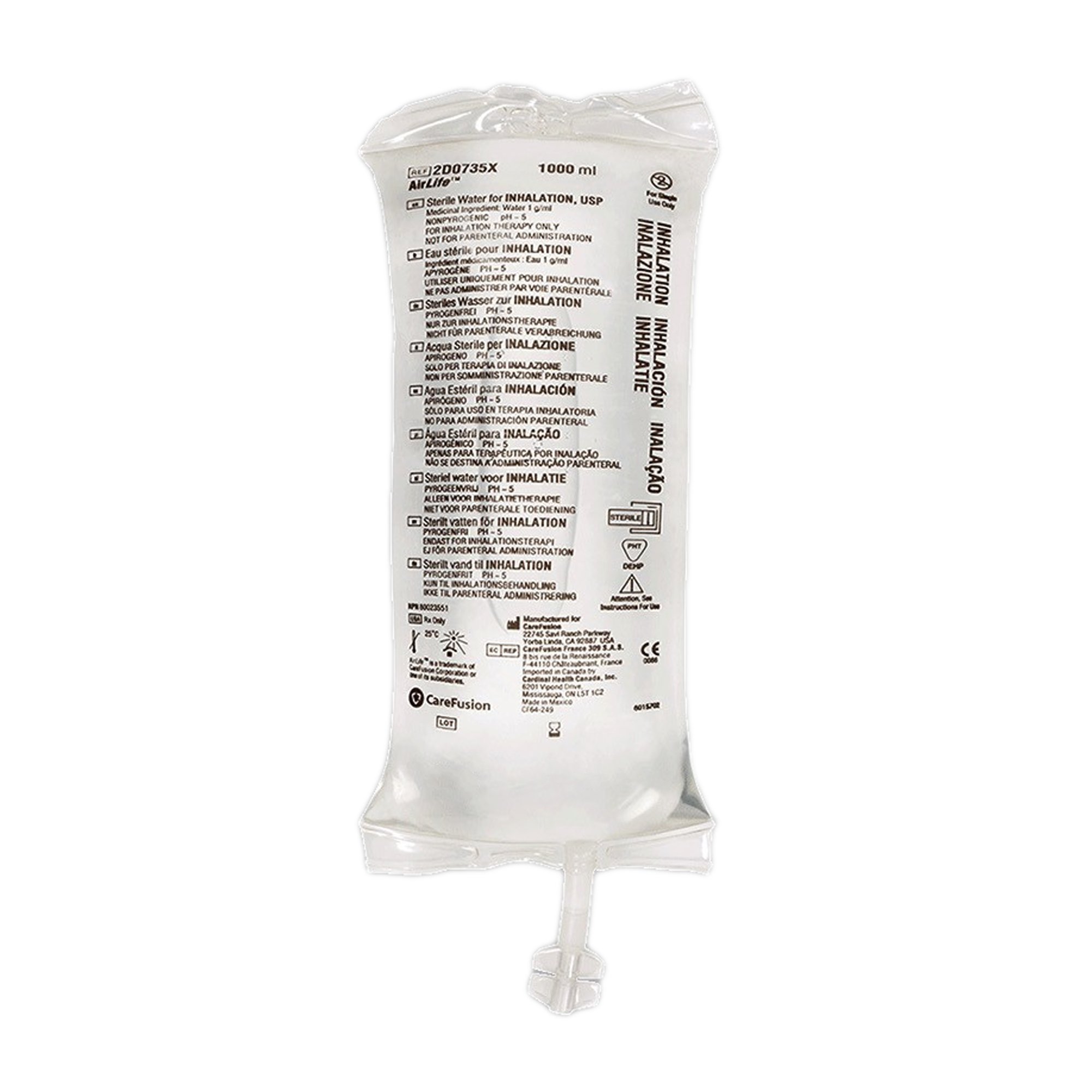 Sun Med - 2D0735X AirLife Respiratory Therapy Sterile Water Inhalation Solutions