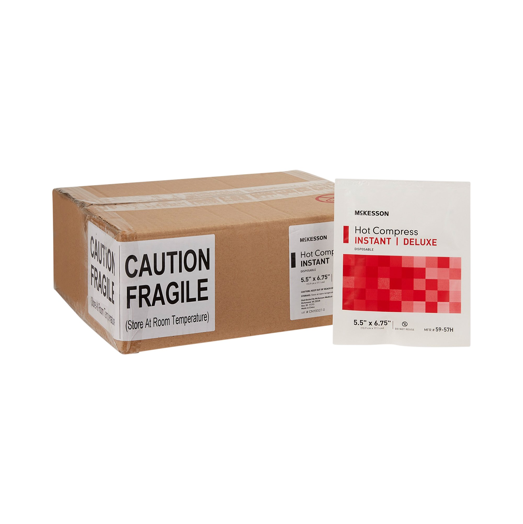 McKesson Brand 59-57H - McKesson Deluxe Instant Hot Pack, 5.5 x 6.75 Inch - 1/Each, 24/Case