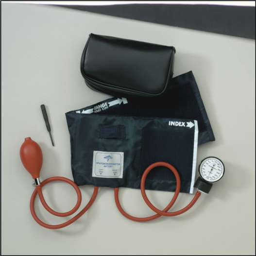 Medline - MDS9388LF Aneroid Sphygmomanometer Unit Medline Large Adult Cuff Arm Nylon Cuff 23 - 40 cm Pocket Aneroid