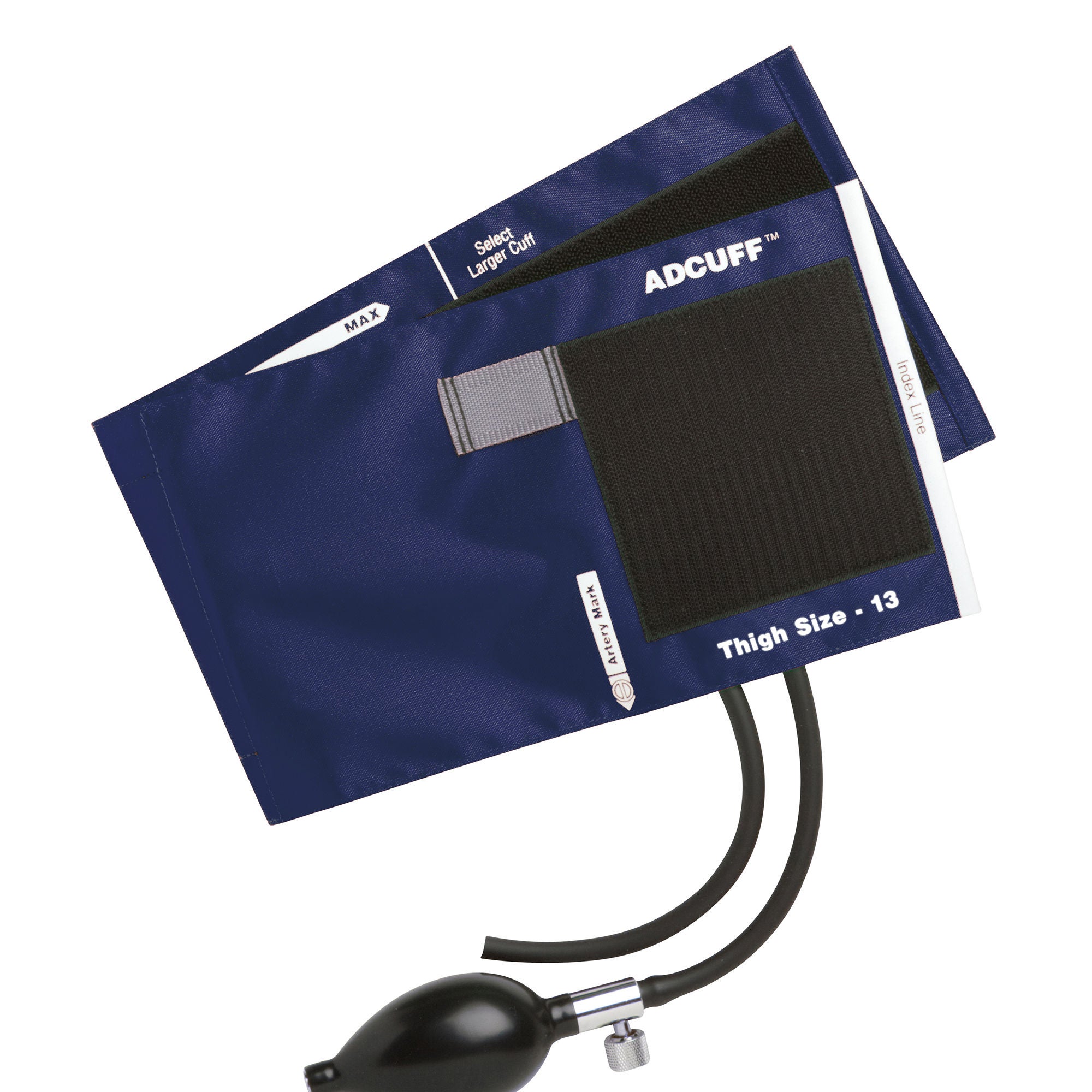 American Diagnostic Corp - 865-13TN Reusable Blood Pressure Cuff and Bulb Adcuff™ 40 to 66 cm Leg Nylon Cuff Thigh Cuff