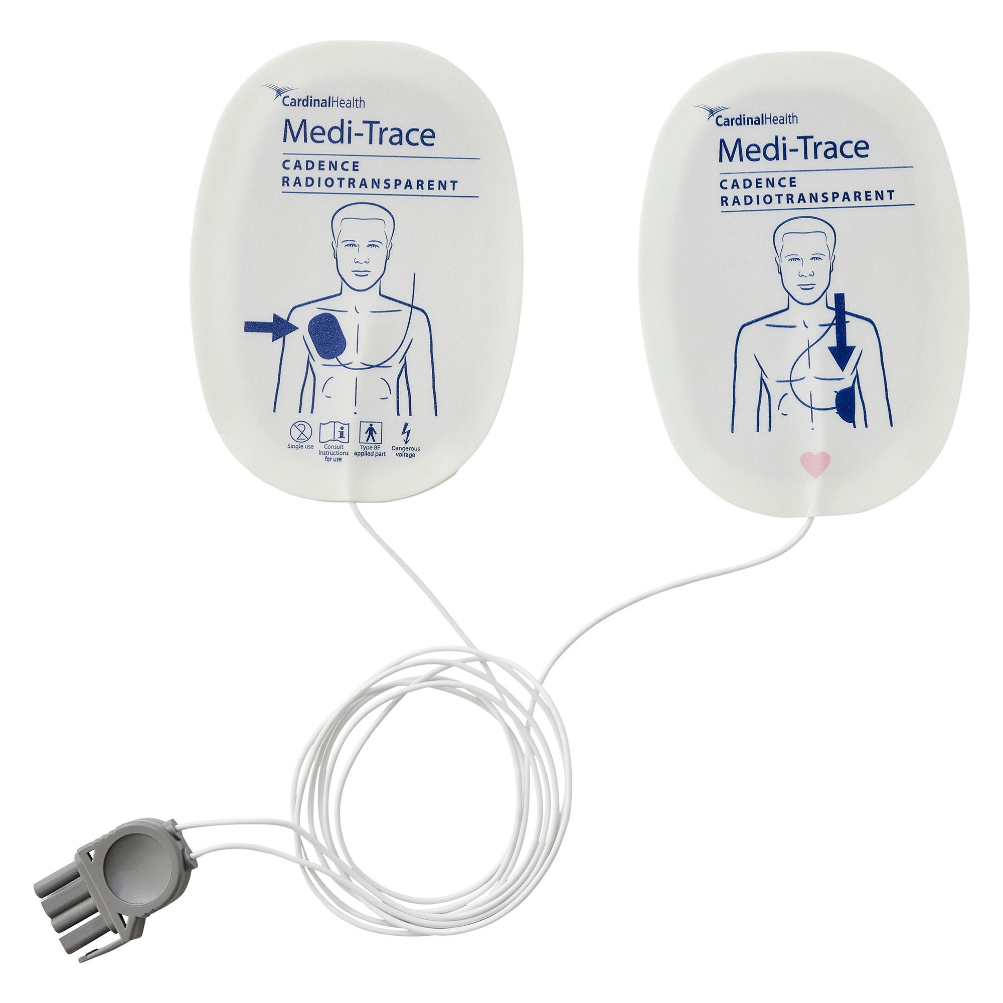 Cardinal - 22550R- AED Defibrillator Pad Medi-Trace™ Plug Connector Adult