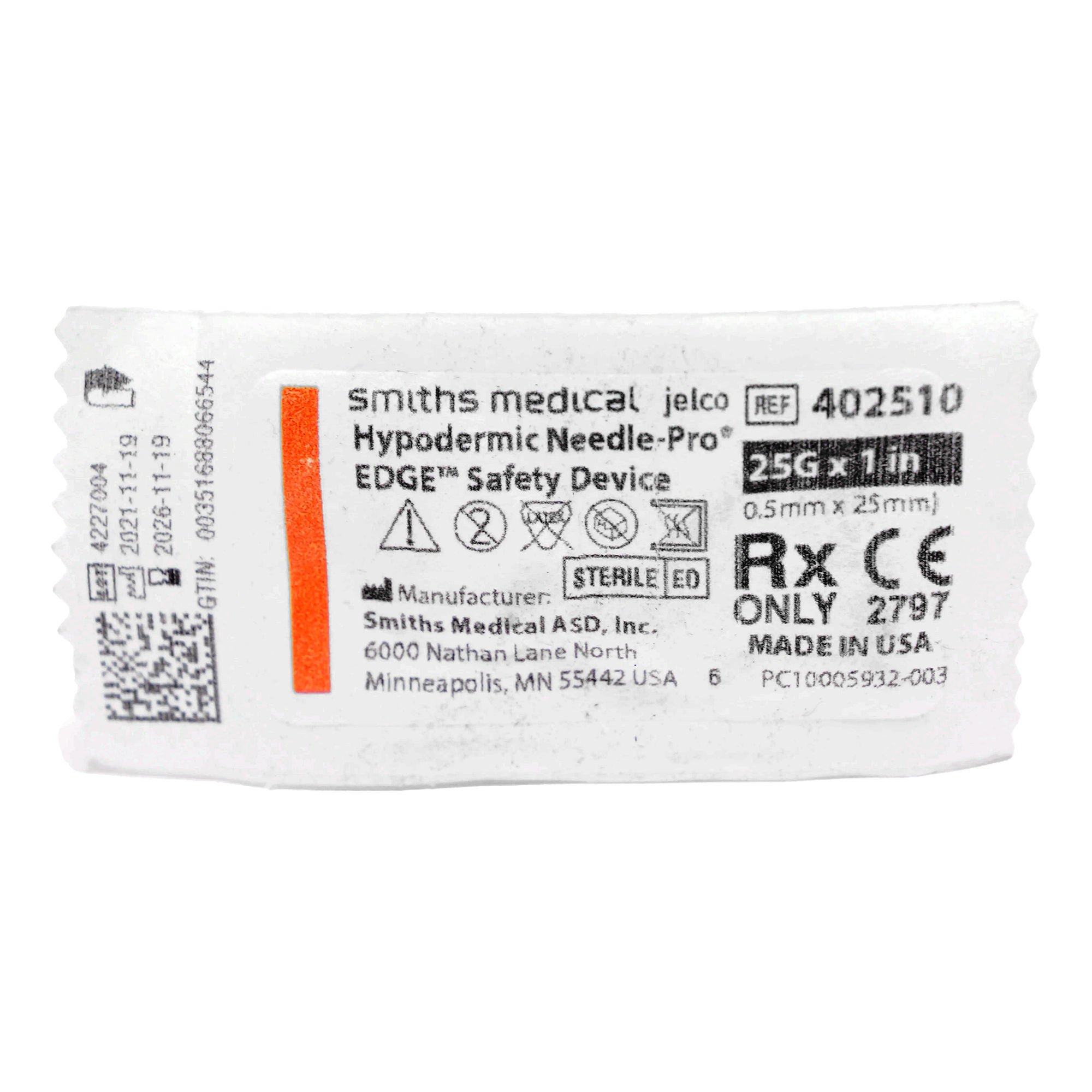 ICU Medical FKA Smiths Medical - 402510 Needle-Pro® EDGE™ Hypodermic Needle