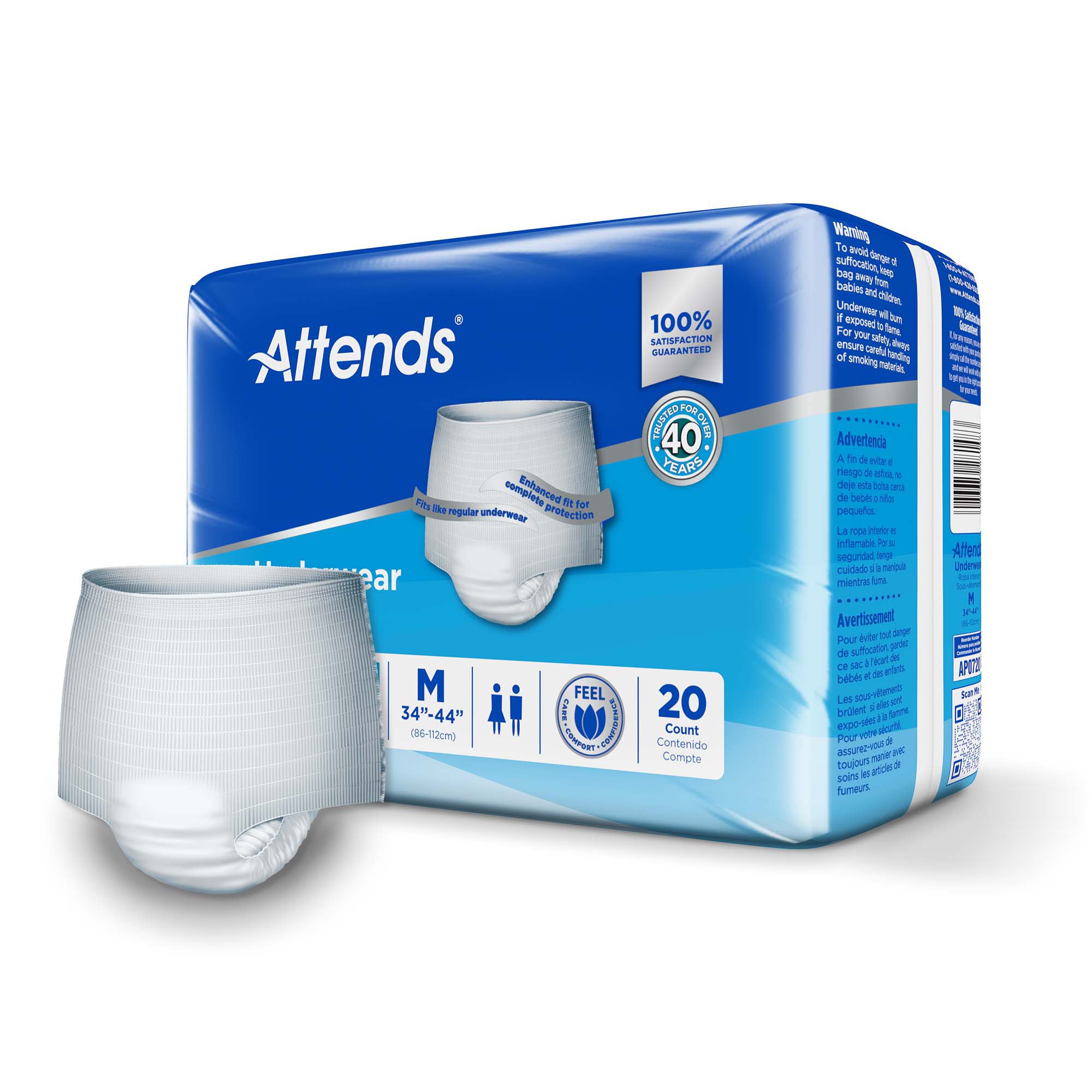 Attends Healthcare Products - AP0720 Attends® Extra Absorbency Underwear